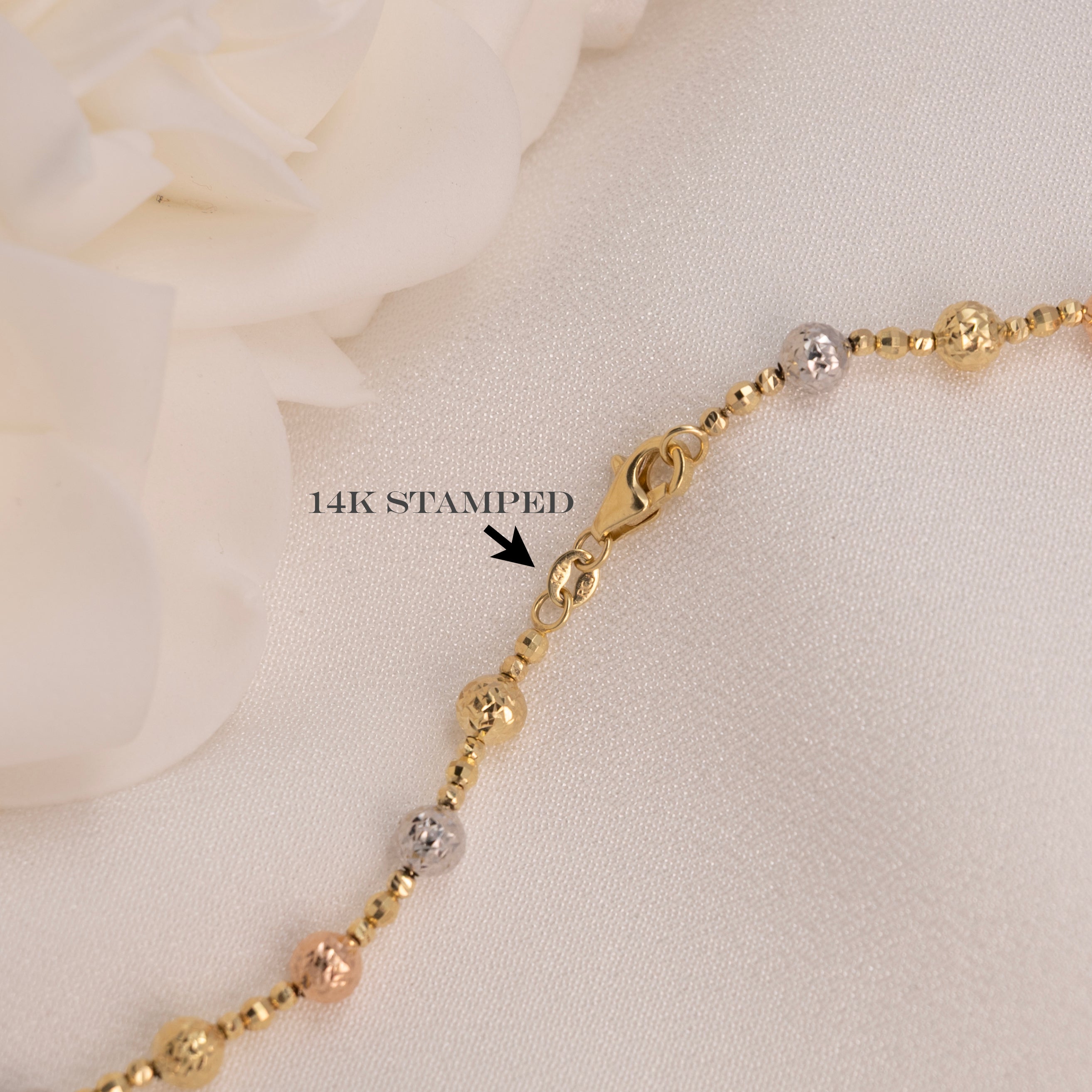 14k Shiny Bead Necklace - Make a Statement