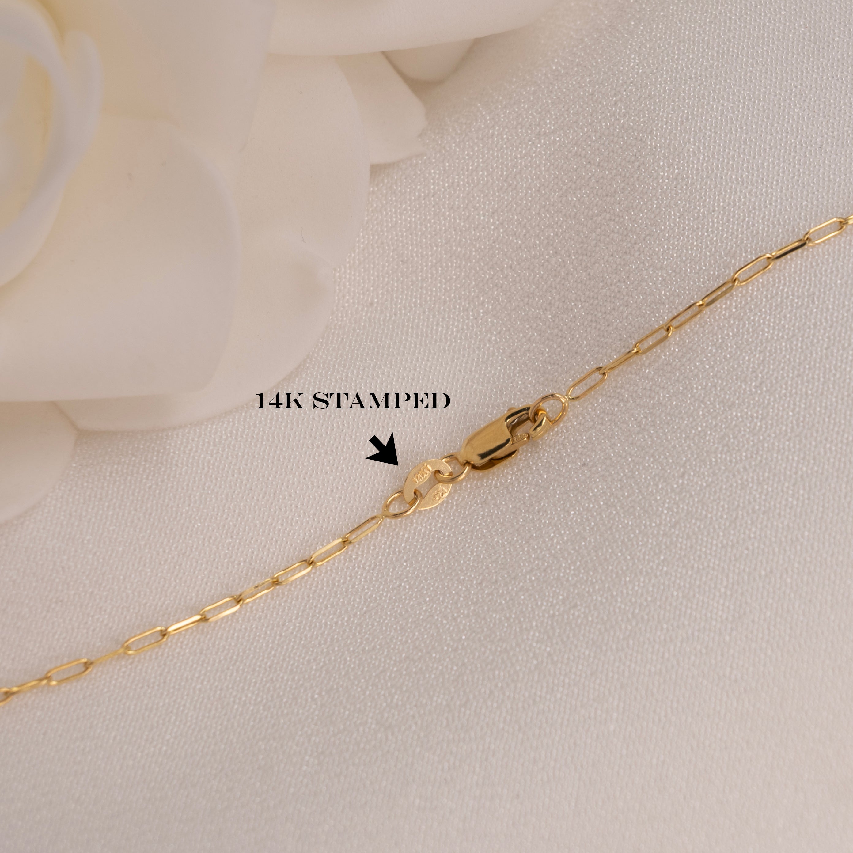 14k Thin Paperclip Chain