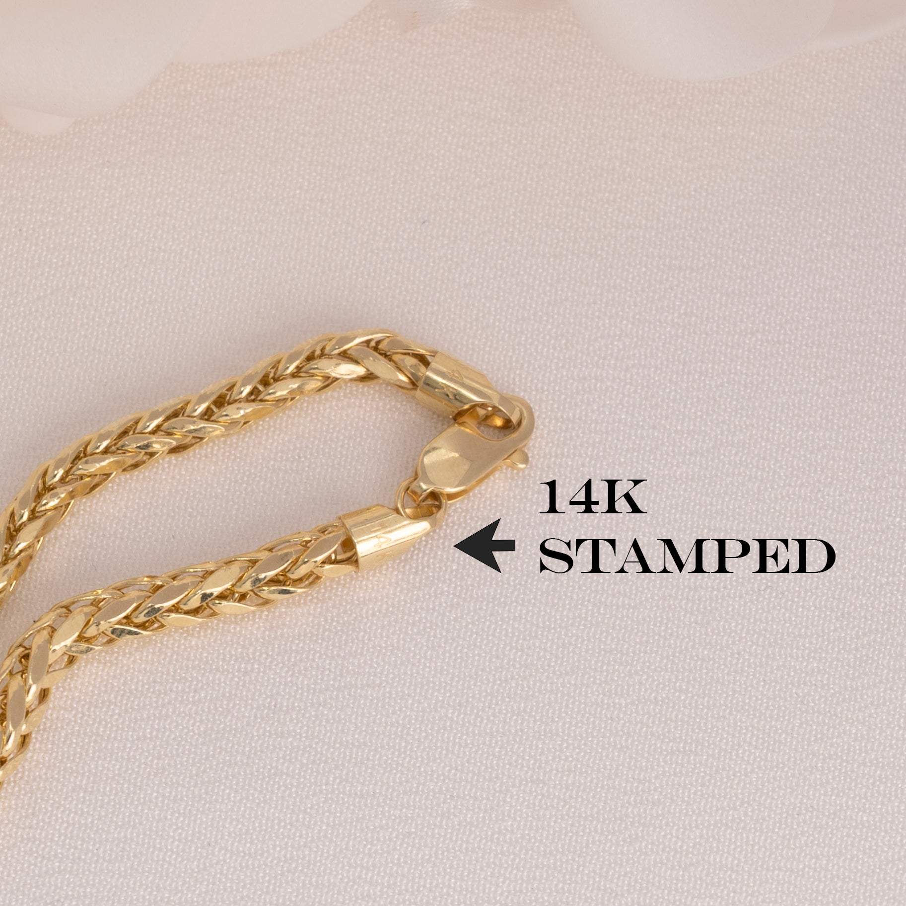 14k Braided Bracelet - 3.4mm & 4.3mm