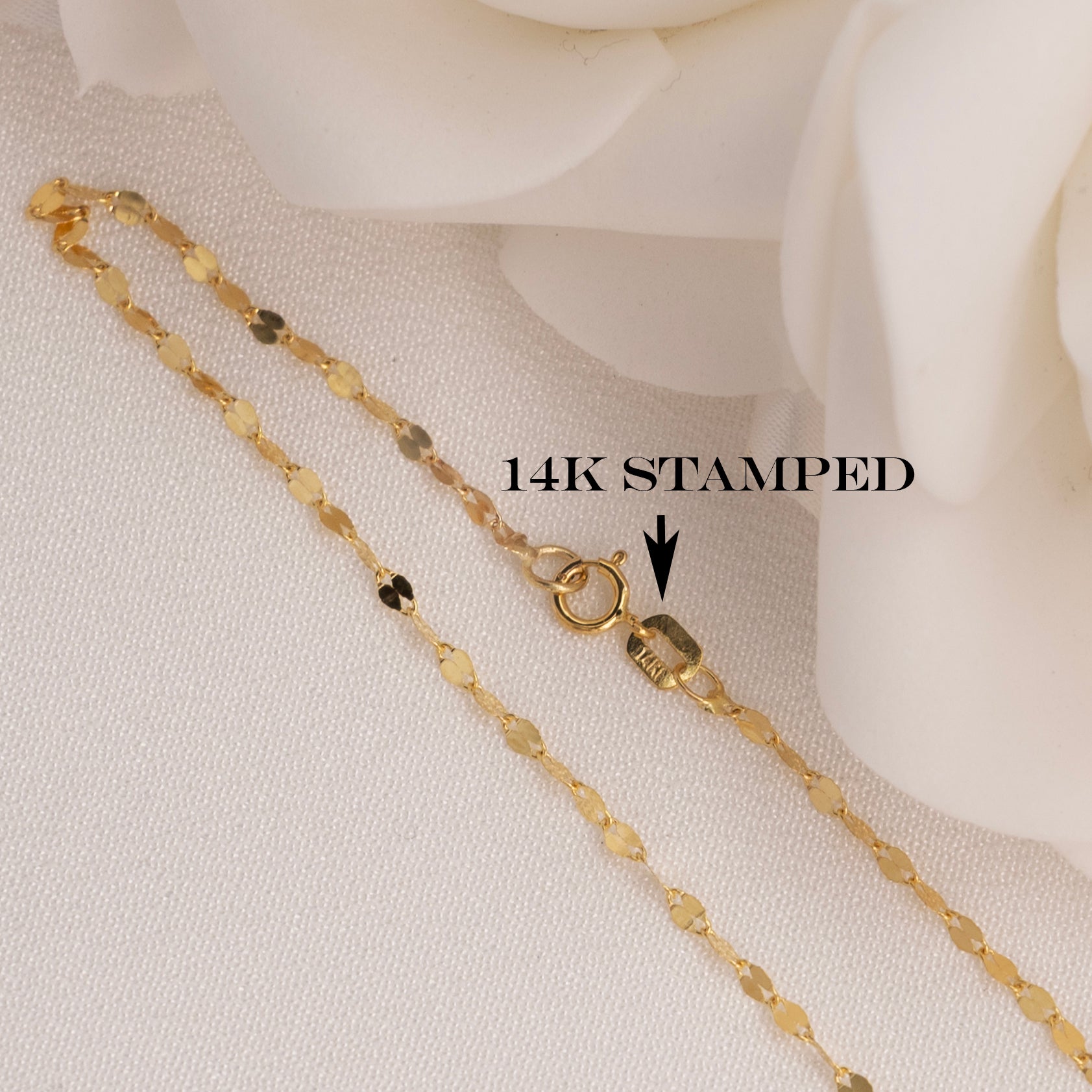 Dainty 14k Mirror Bracelet