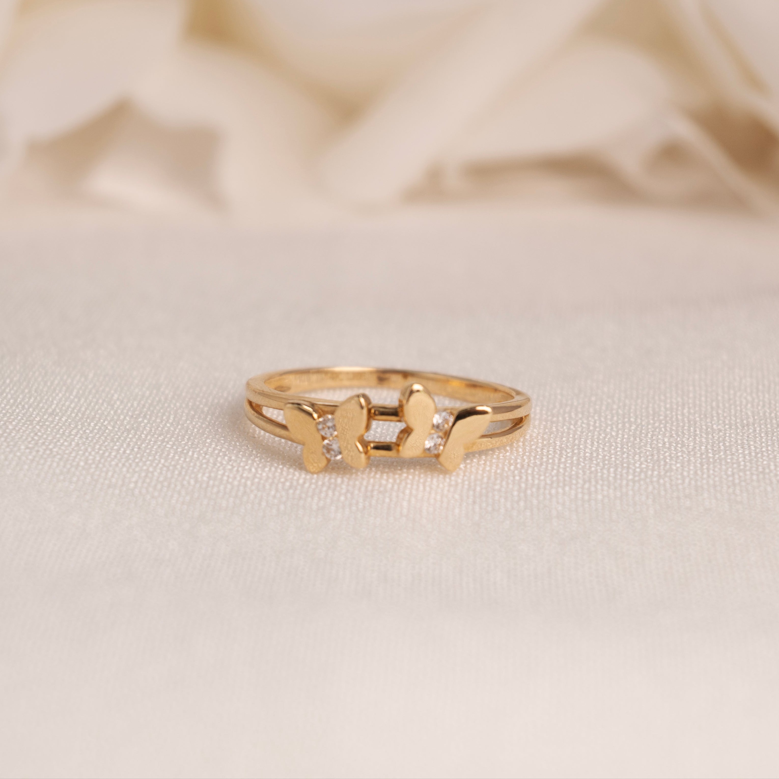 14k Butterflies Ring