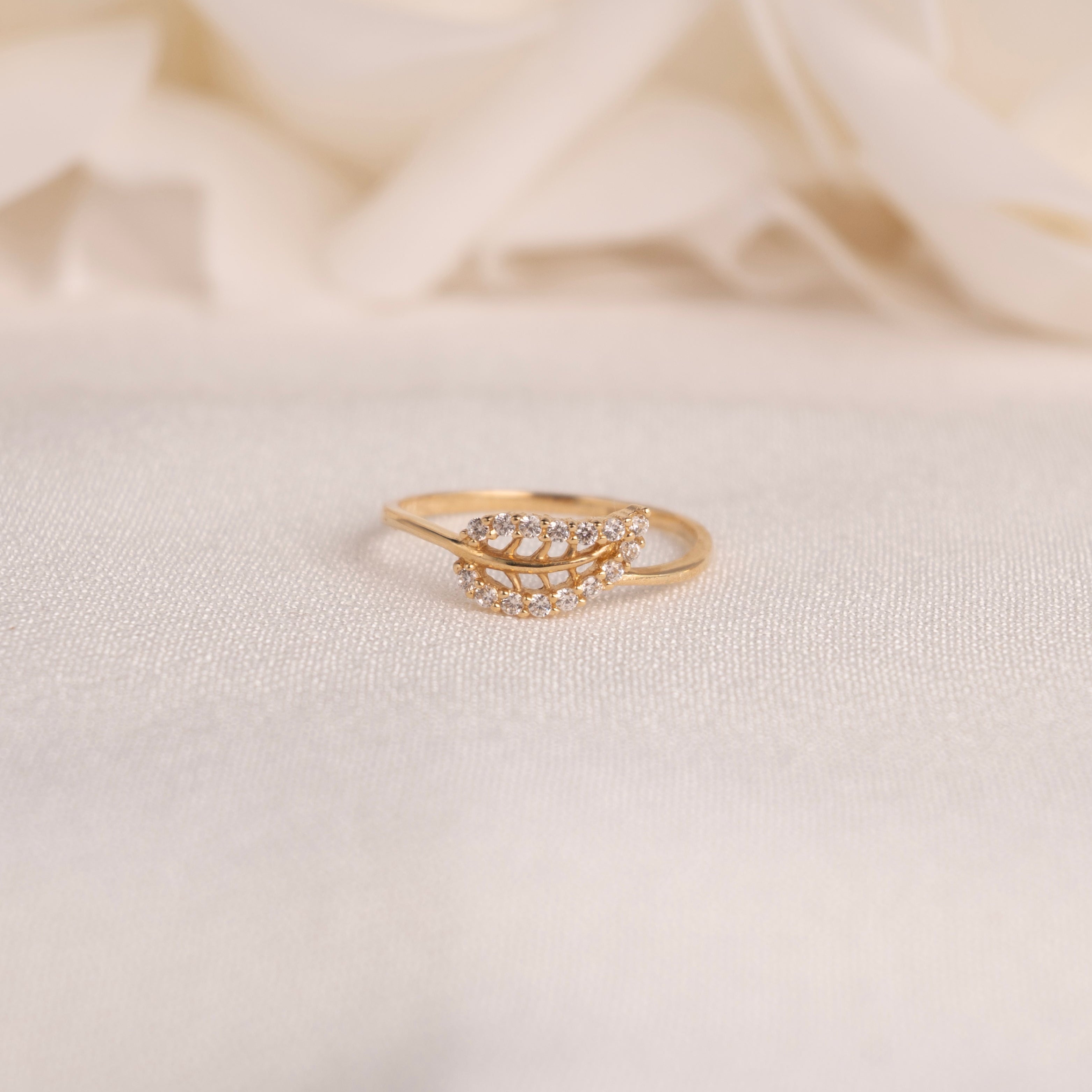 14k  Leaf Ring