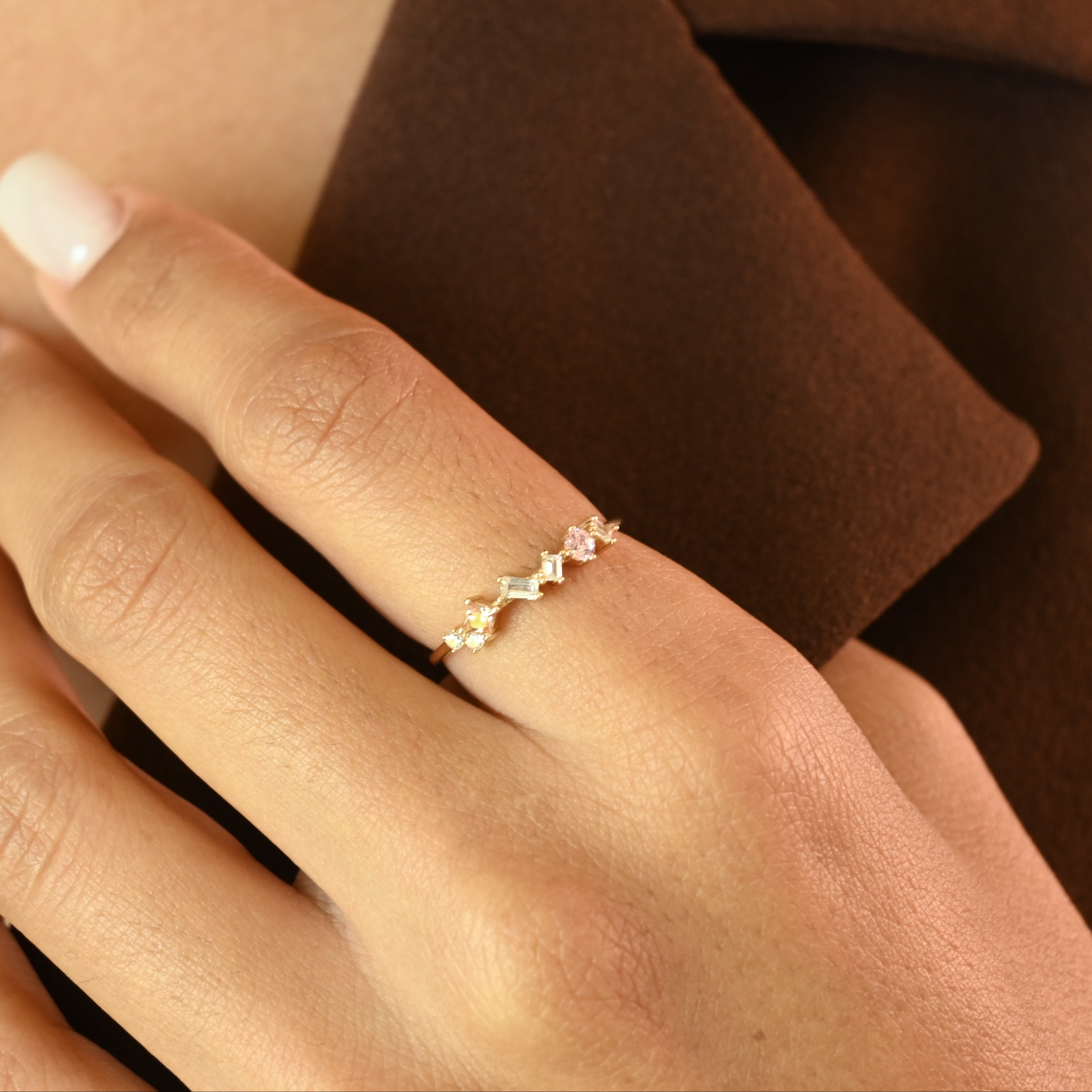 14k Multi-stone Band