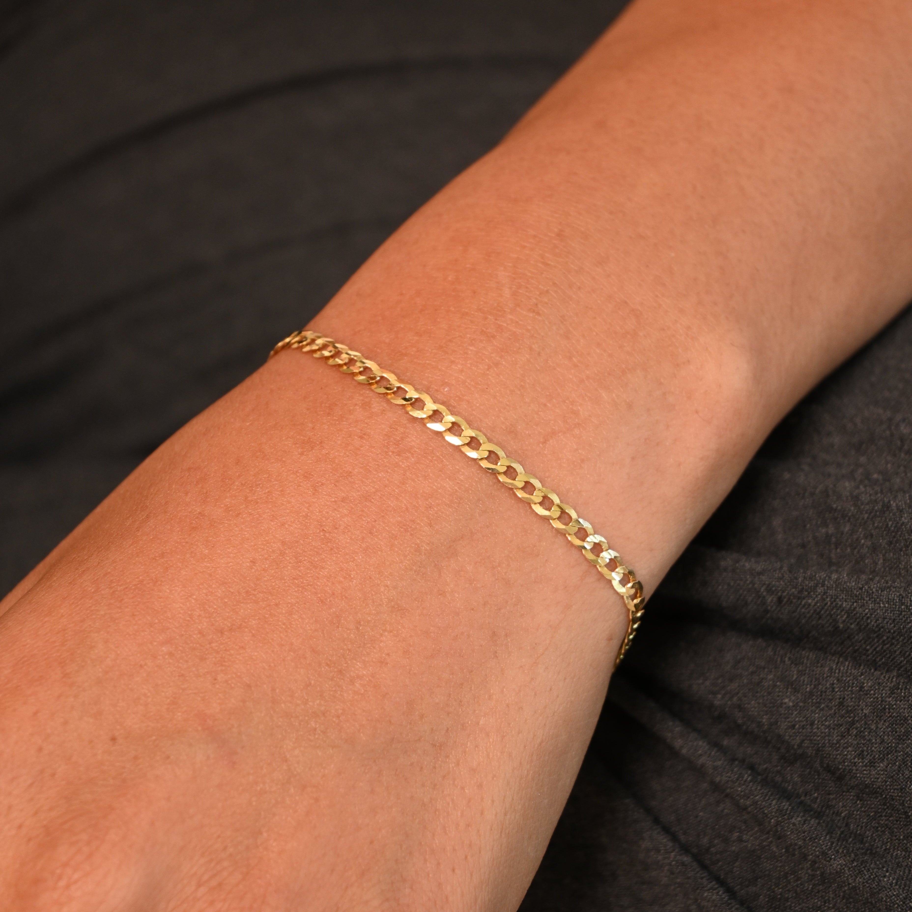 14k Classic Curb Bracelet - 3.2mm