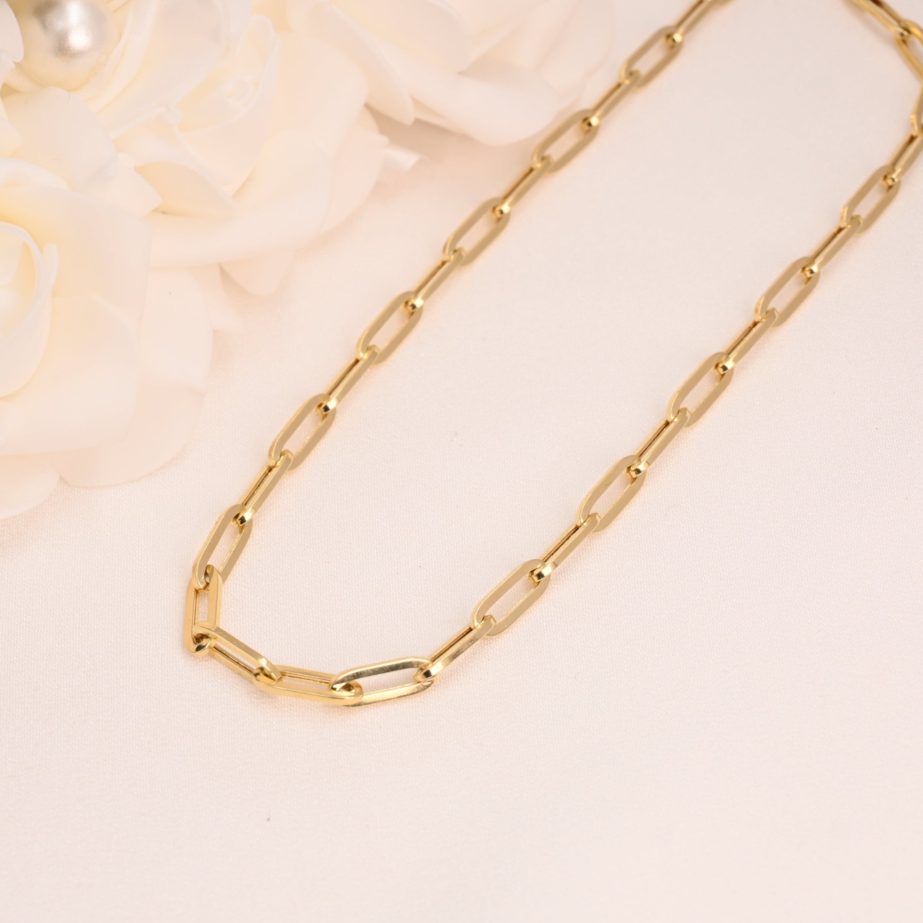 14K Bold 5.5MM Paperclip Necklace - 16"