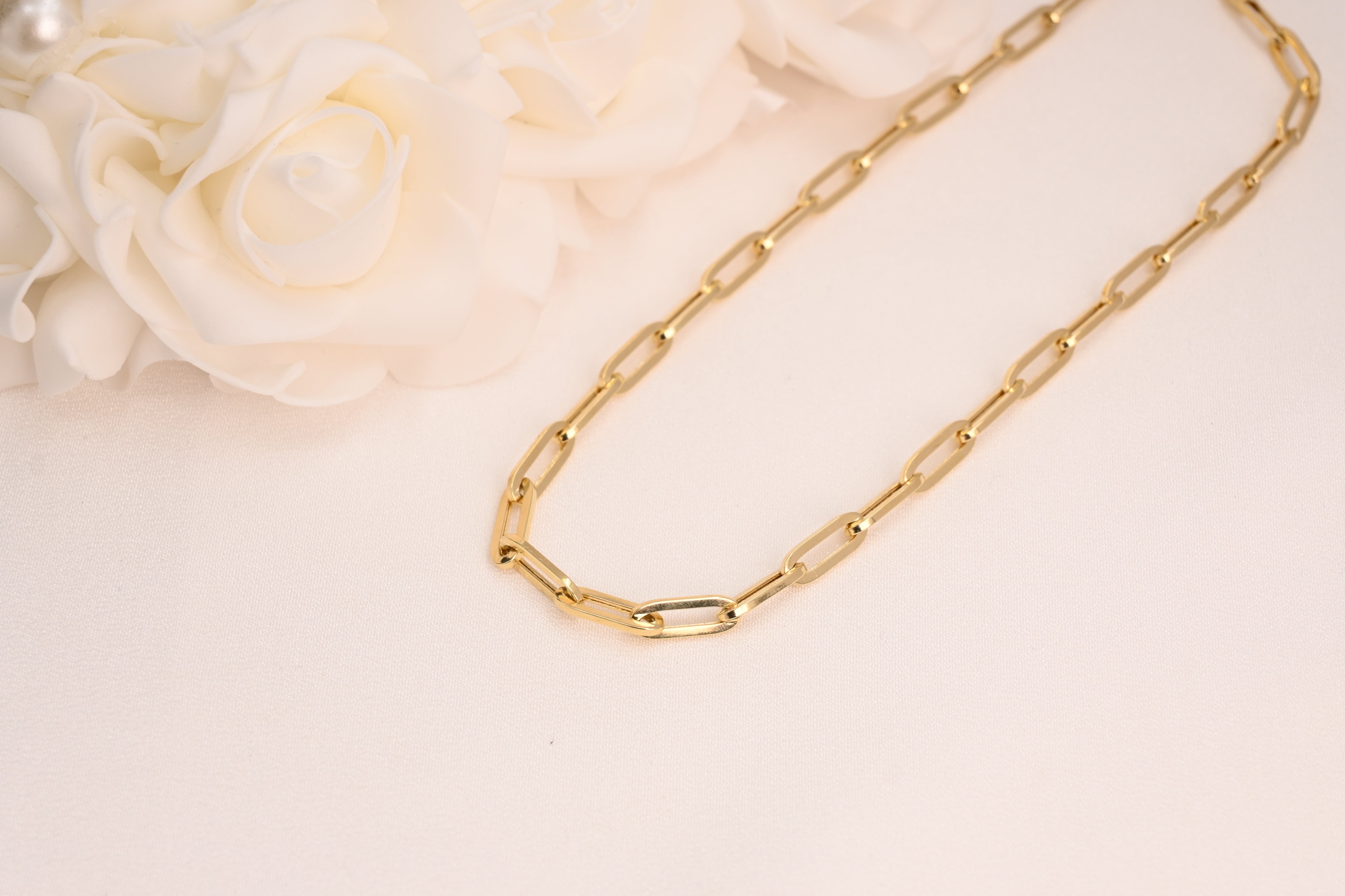 14K Bold 5.5MM Paperclip Necklace - 16"