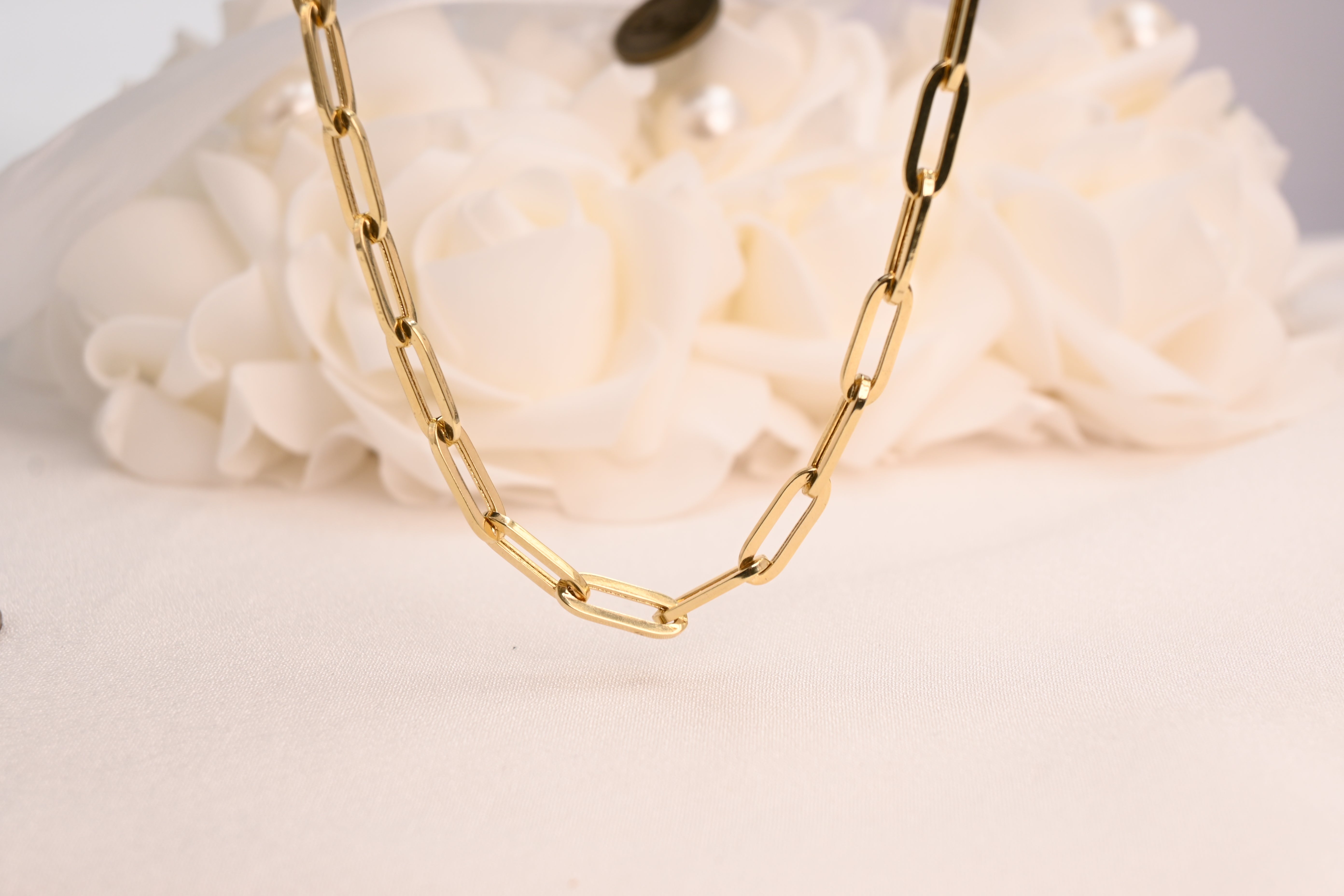 14K Bold 5.5MM Paperclip Necklace - 16"
