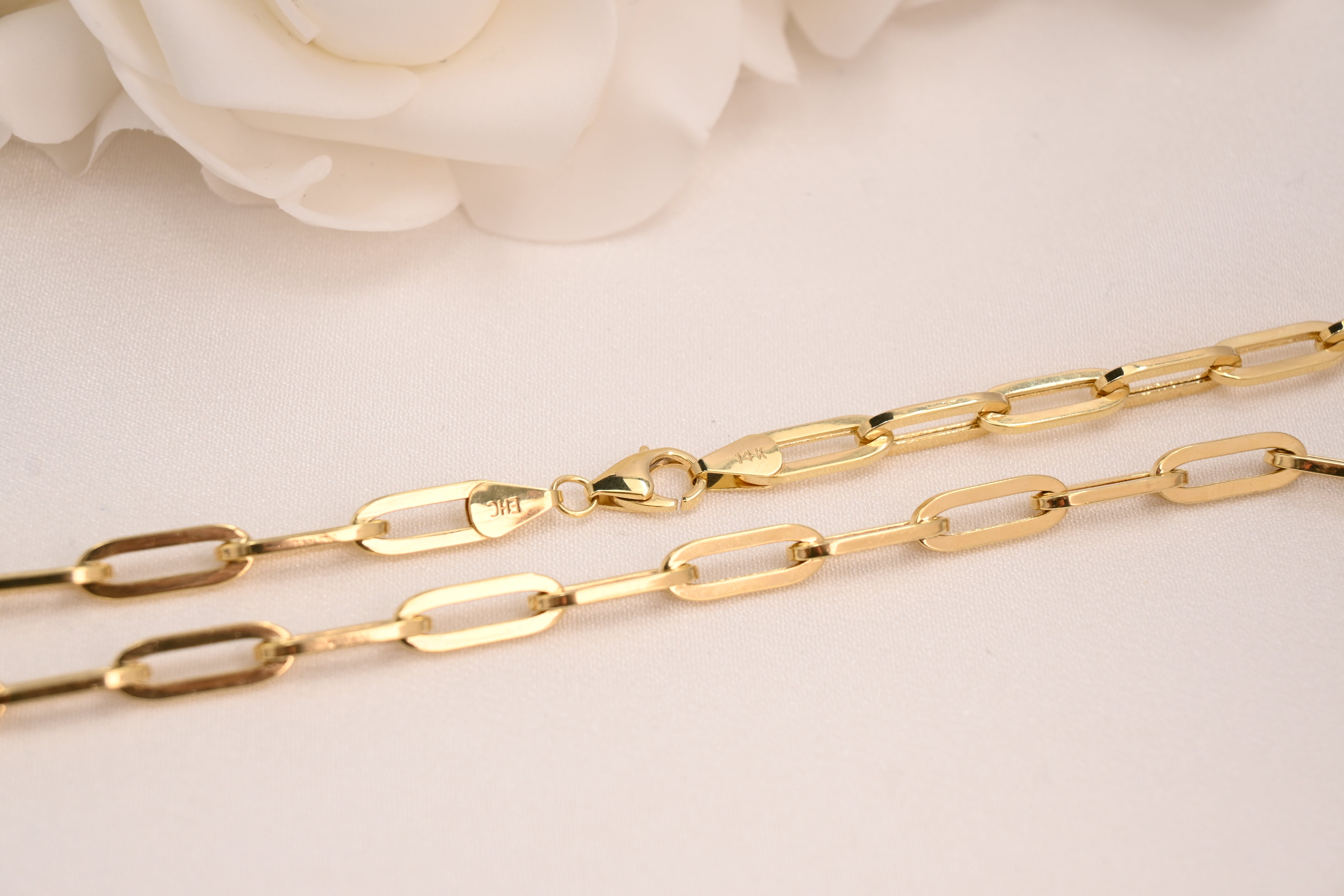 14K Bold 5.5MM Paperclip Necklace - 16"