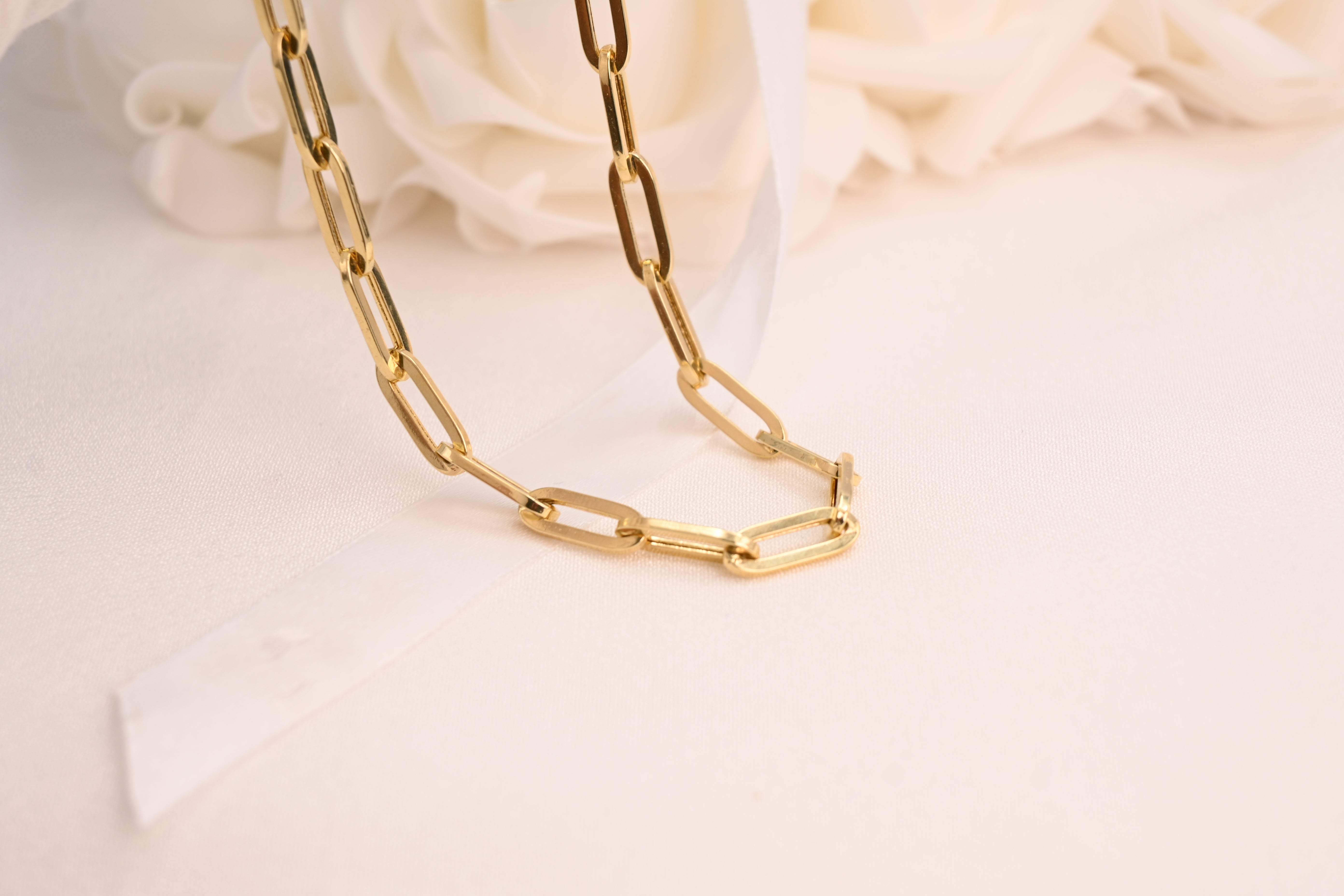 14K Bold 5.5MM Paperclip Necklace - 16"