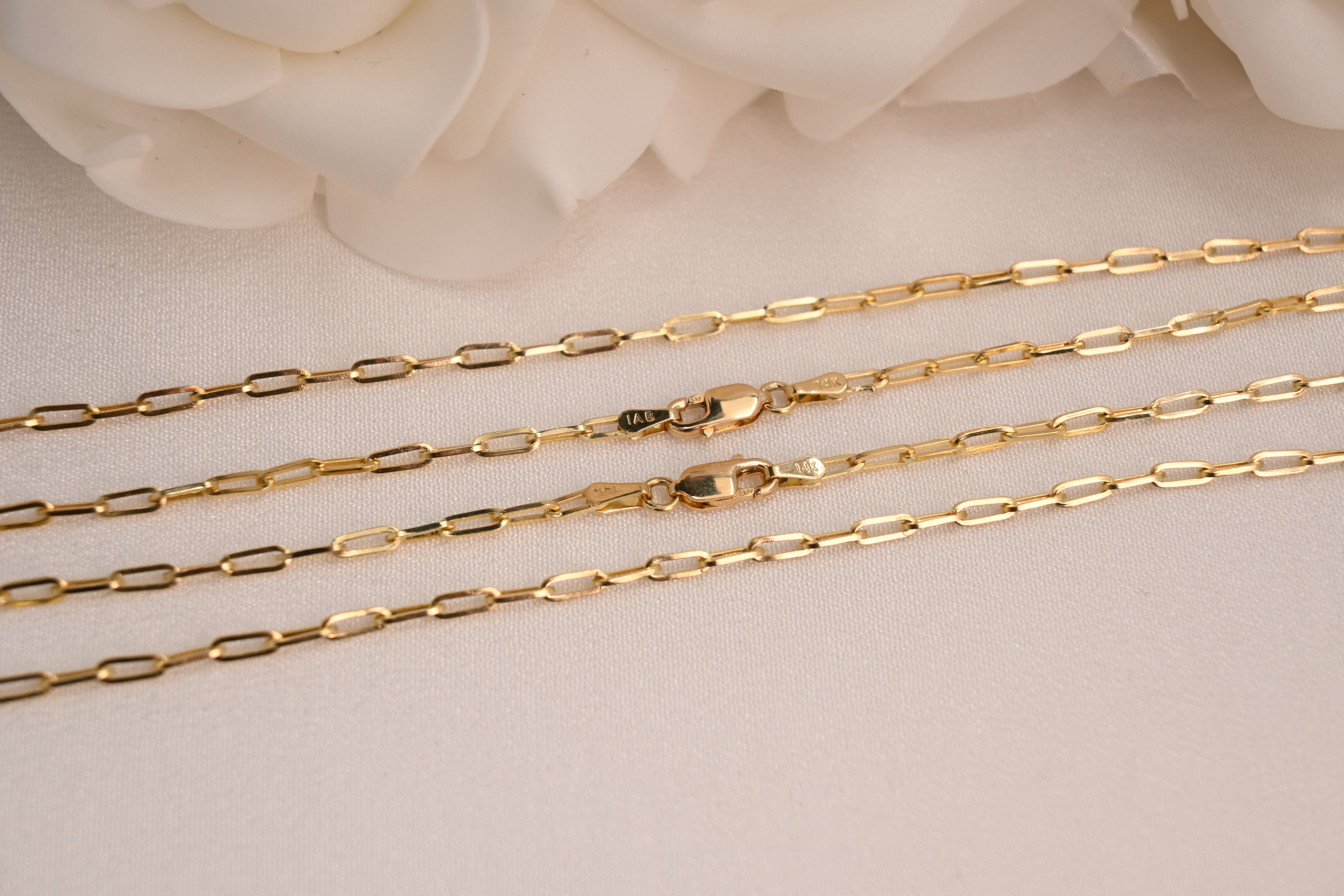 14k 2.3mm Paperclip Necklace