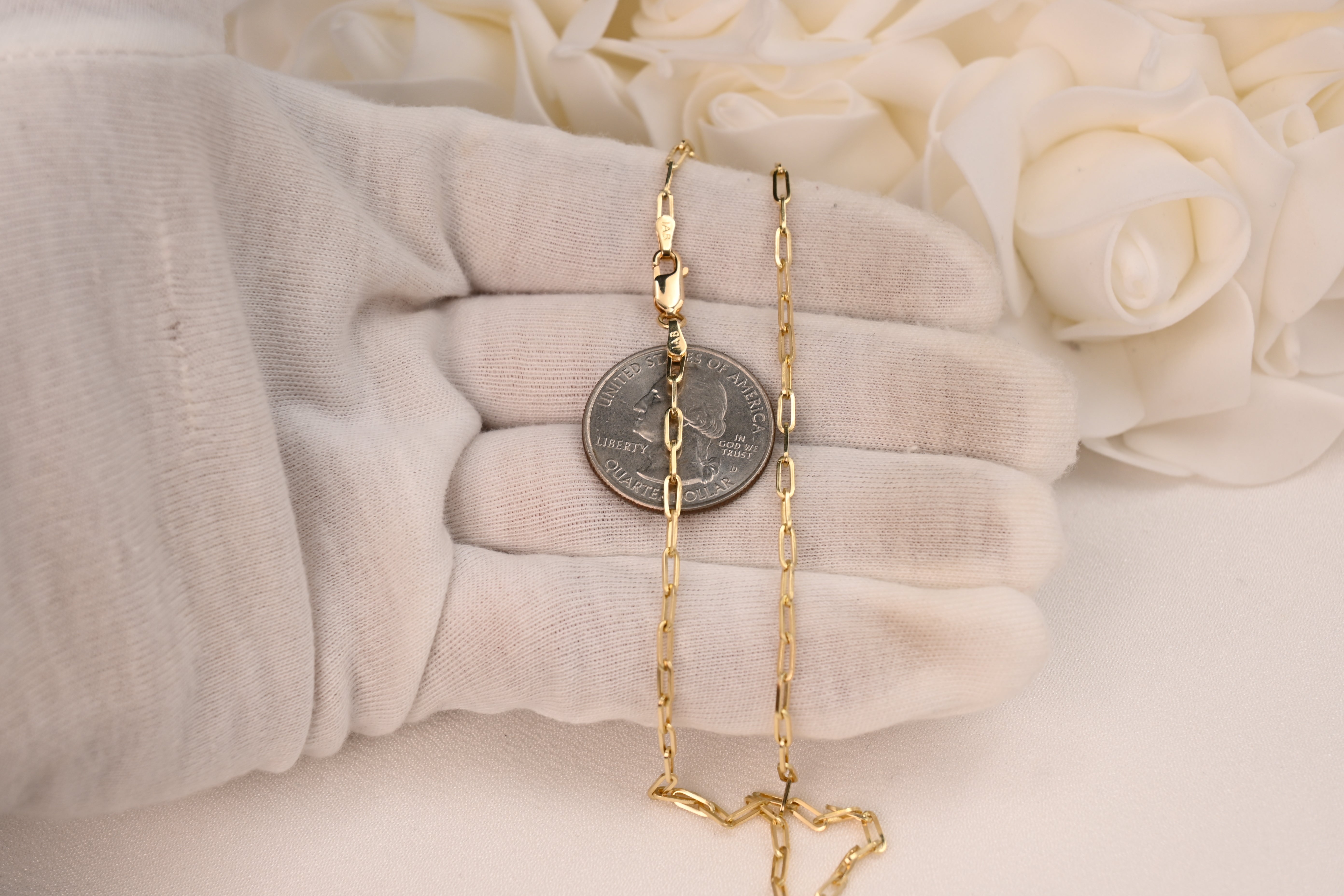 14k 2.3mm Paperclip Necklace