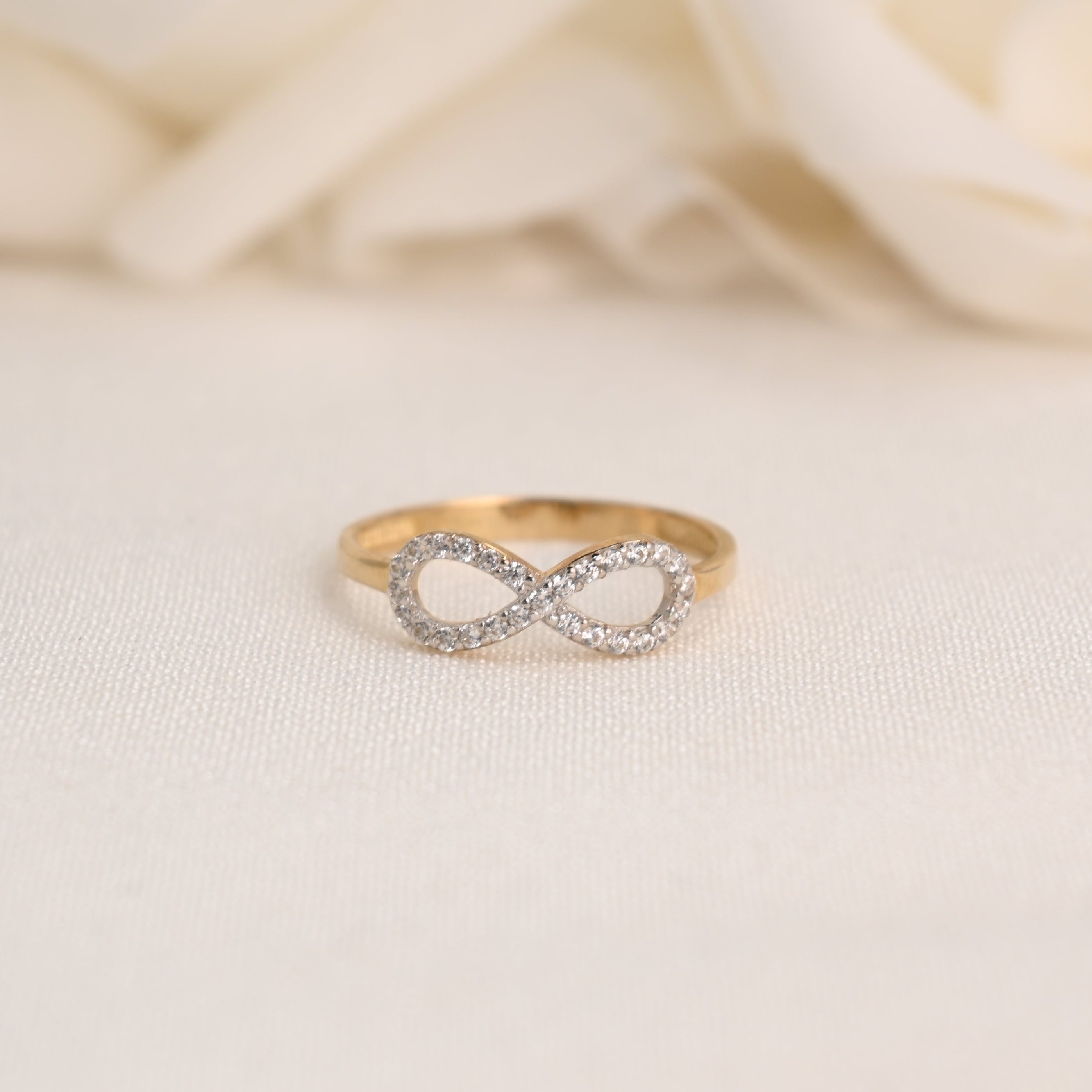 14k Cz Infinite Ring