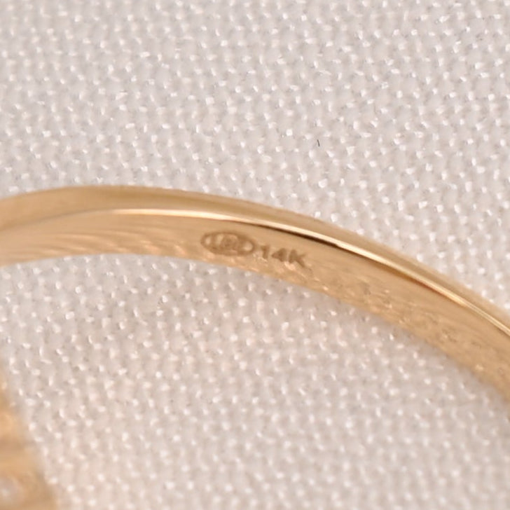 14k Hearts Simulated Ruby Ring