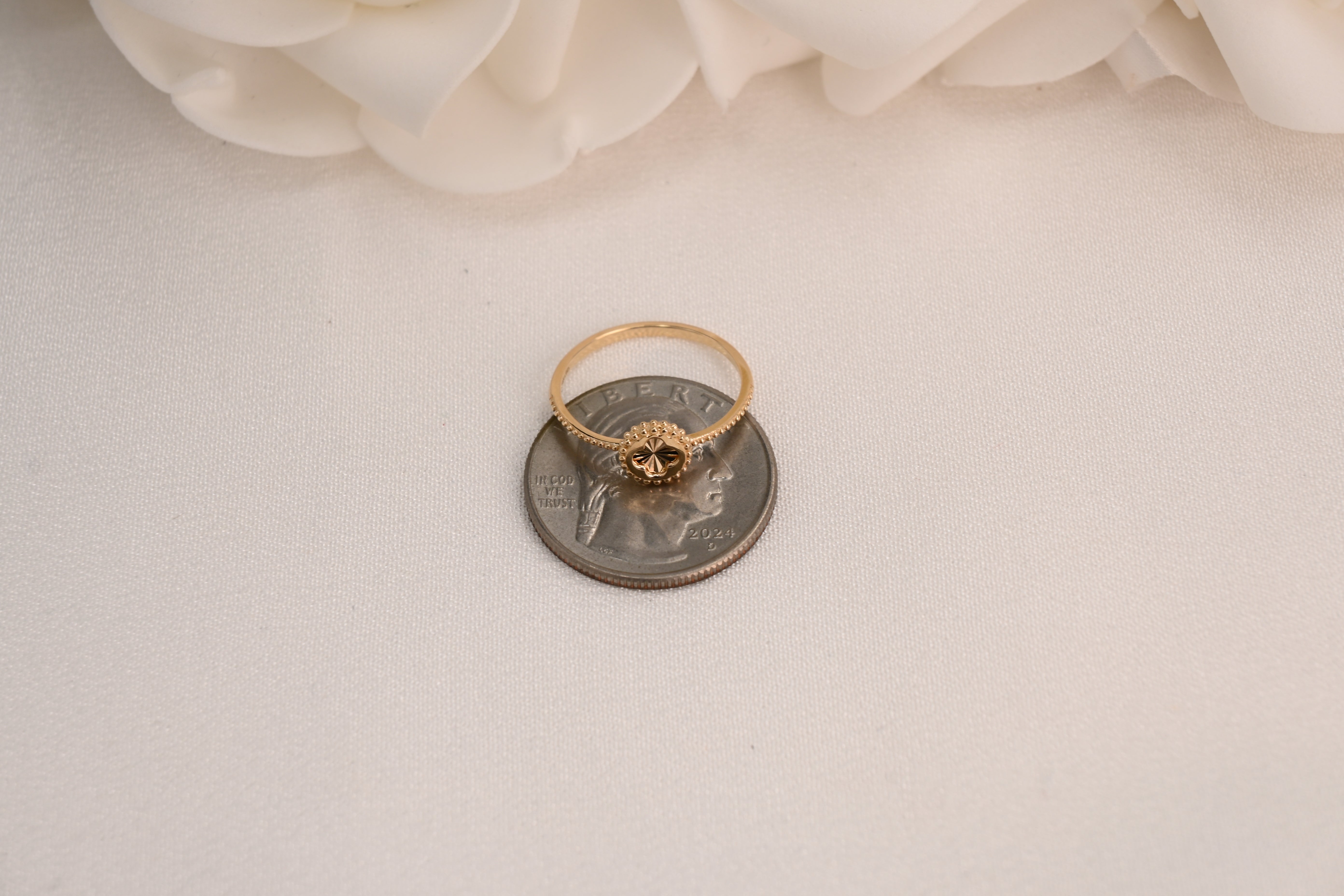 14k Clover Ring