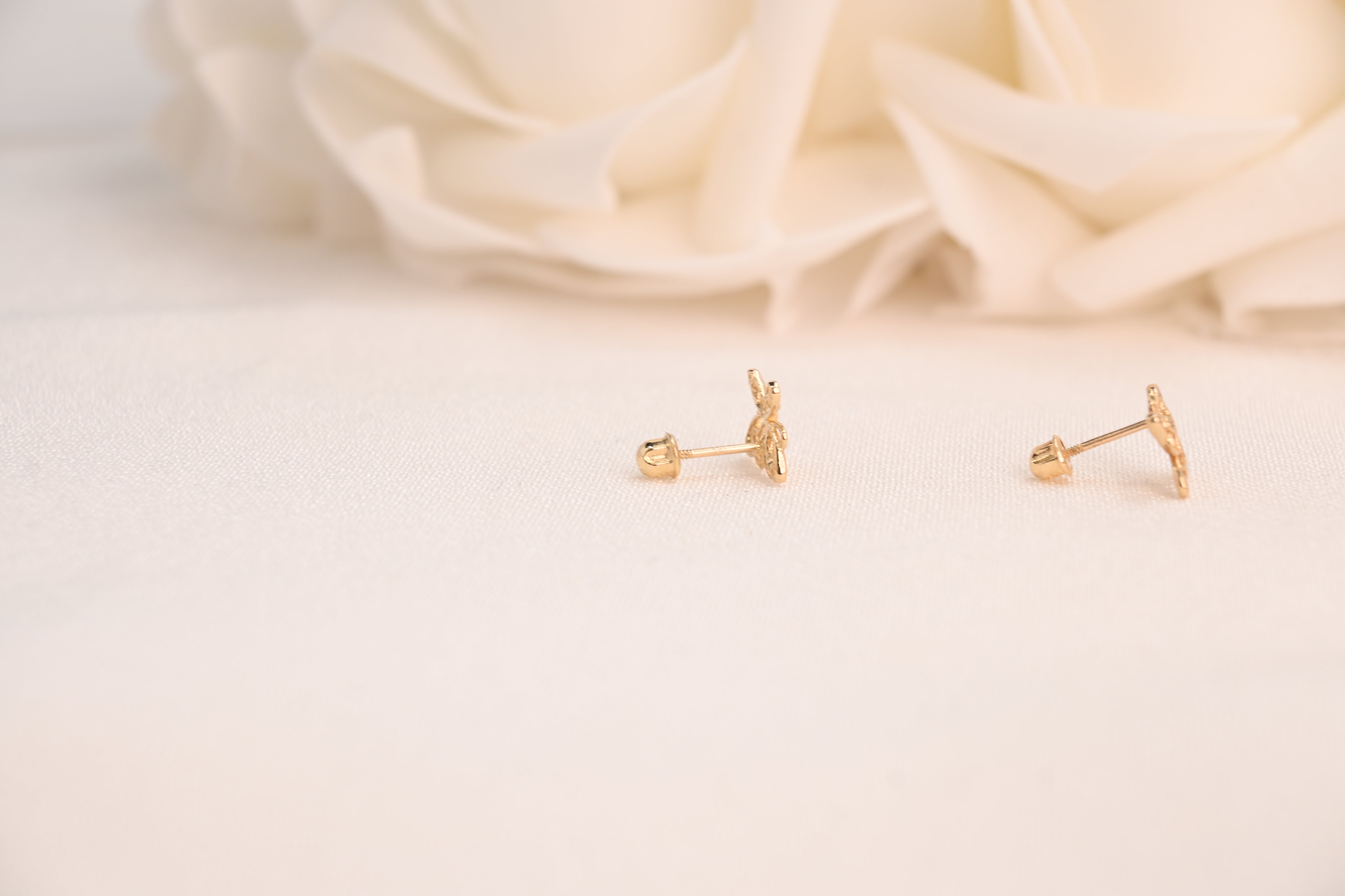 14k Filigree Butterfly Stud Earrings
