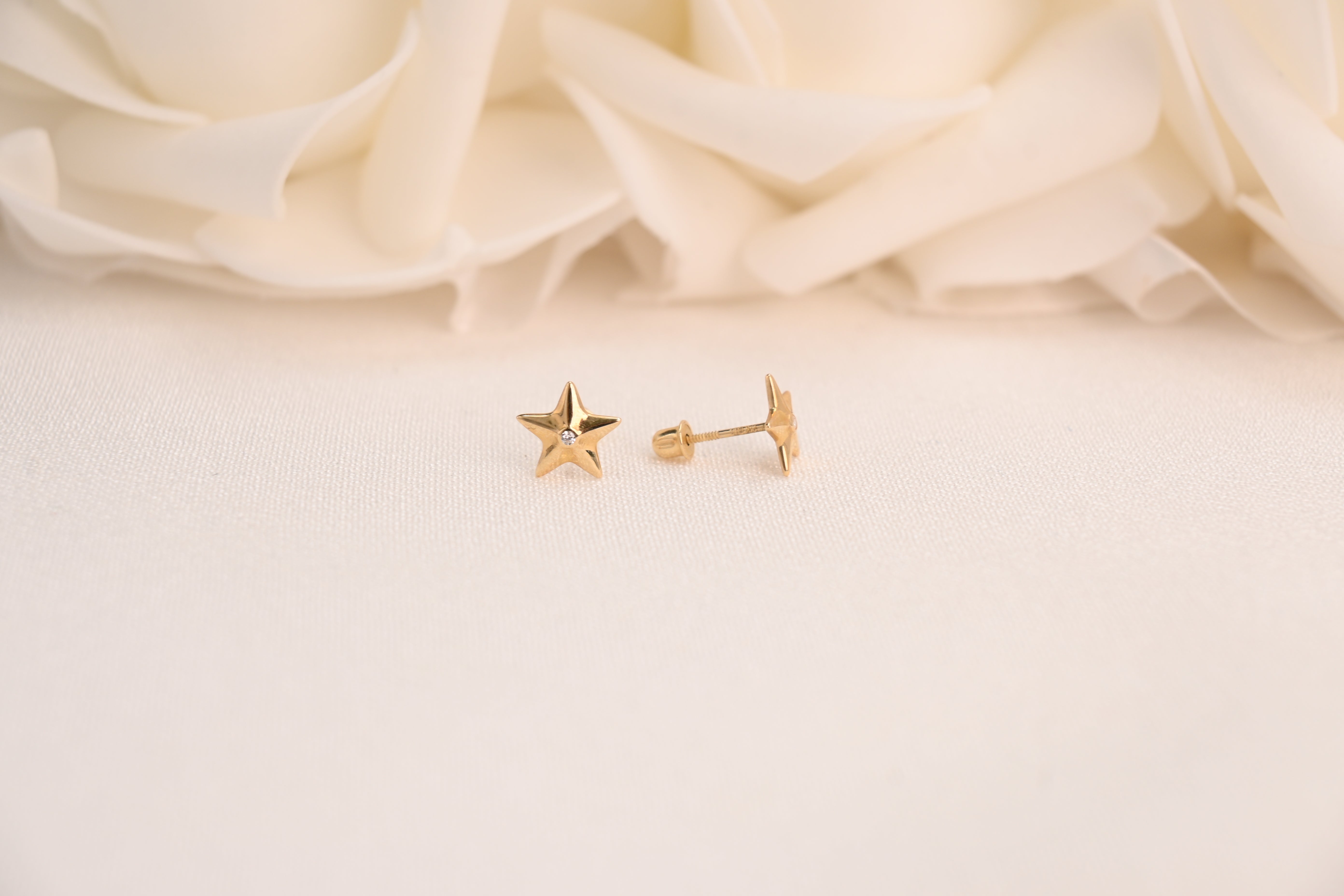 14k Star Stud Earrings