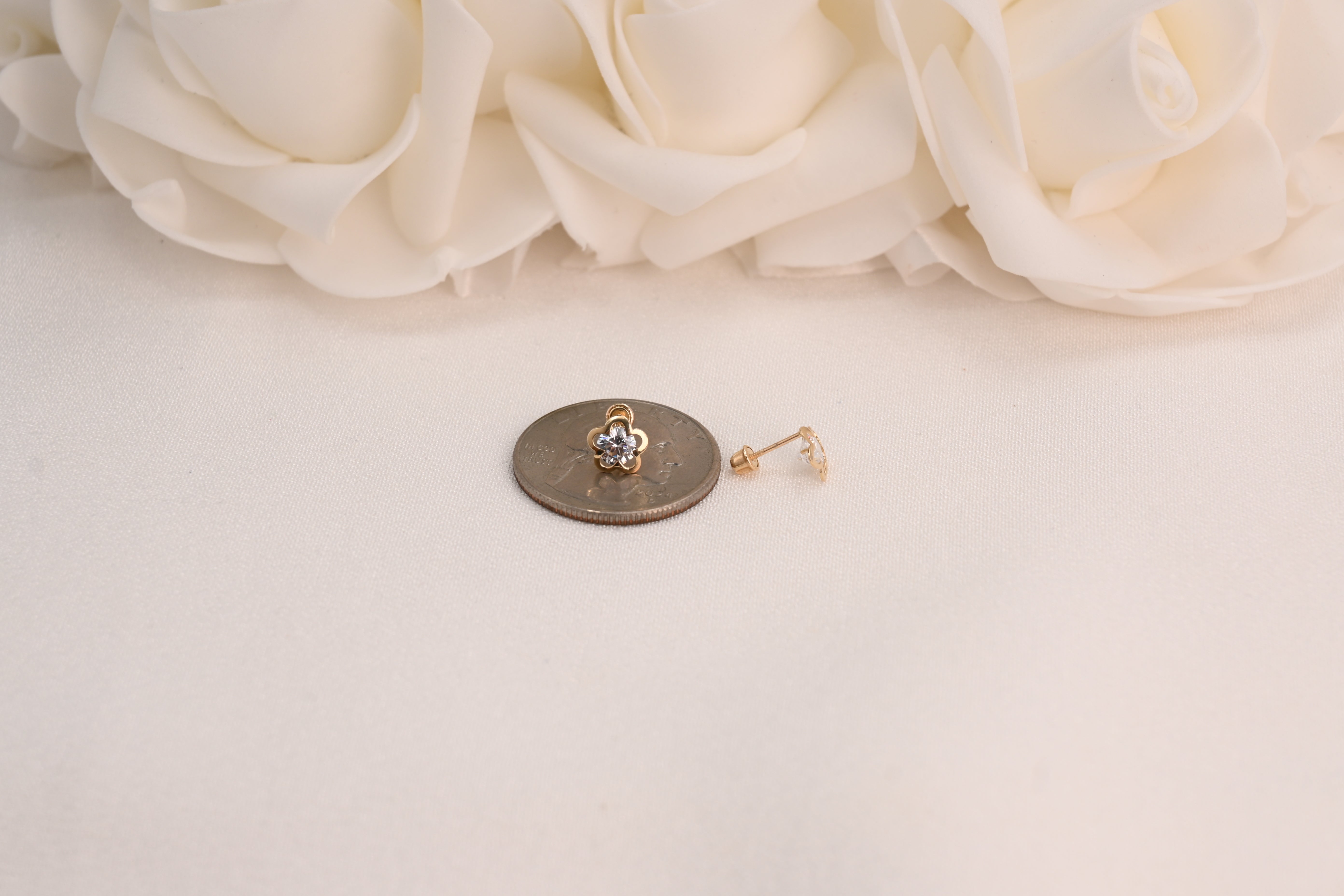 14k Flower Stud Earrings