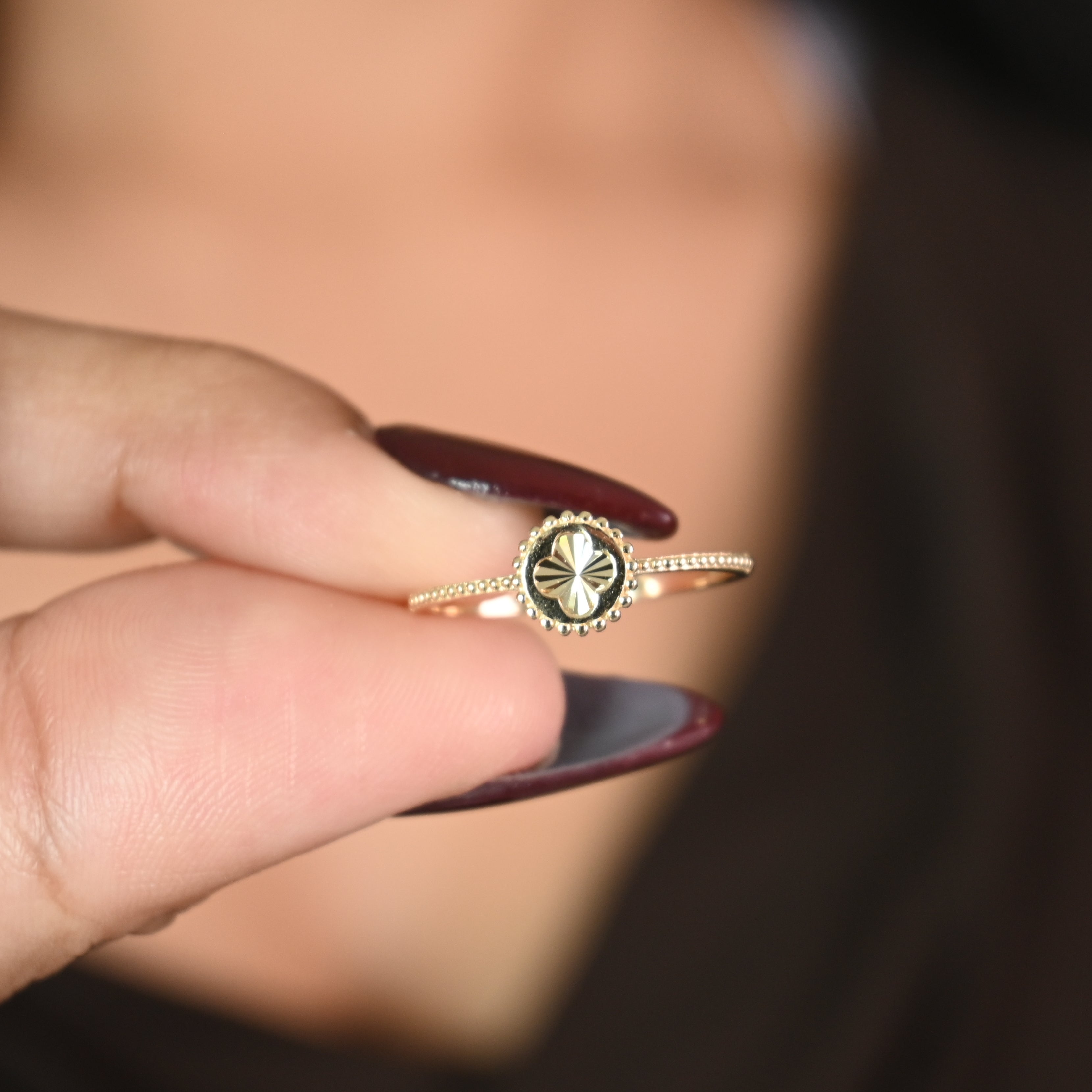 14k Clover Ring