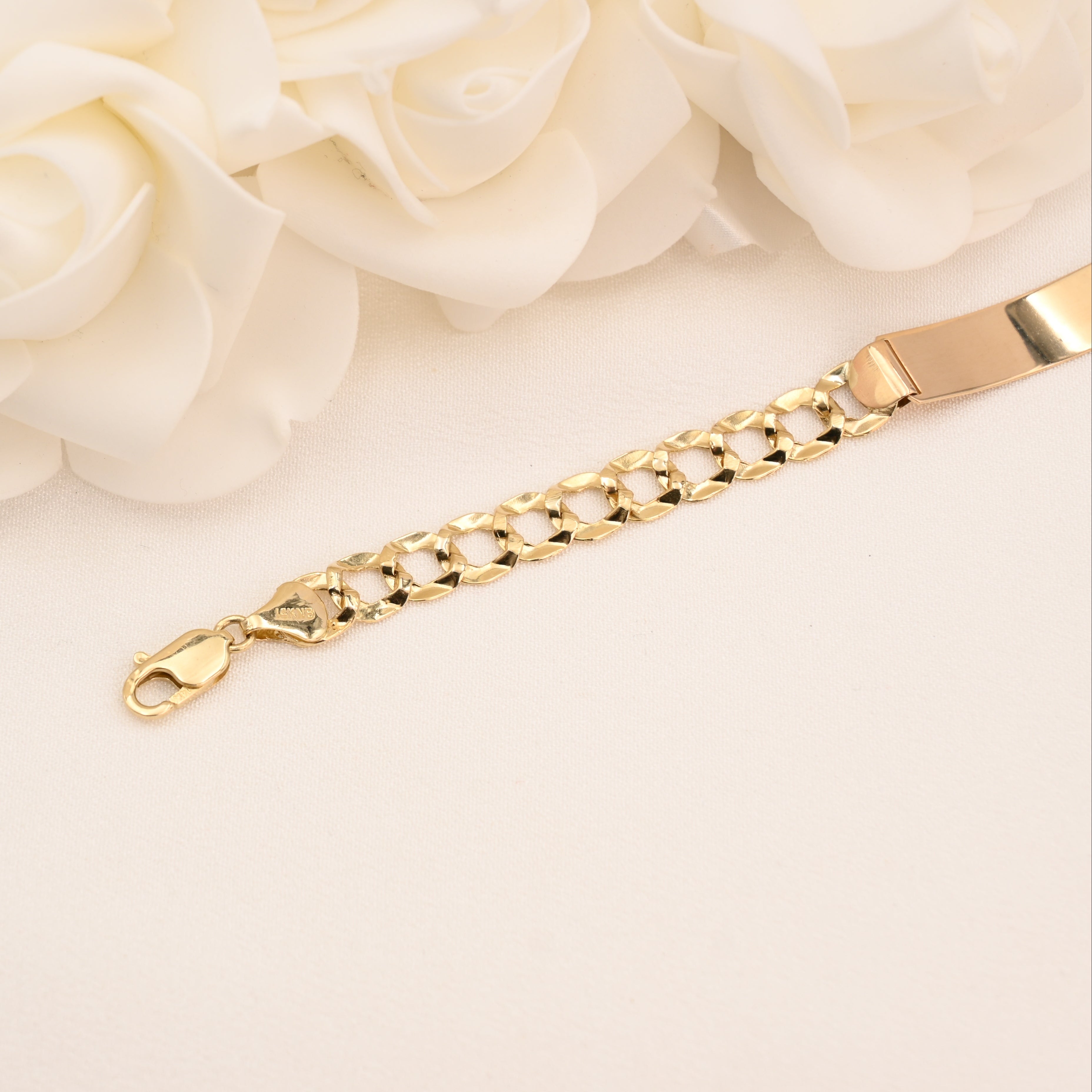 14k Cuban ID Men Bracelet 8.7mm