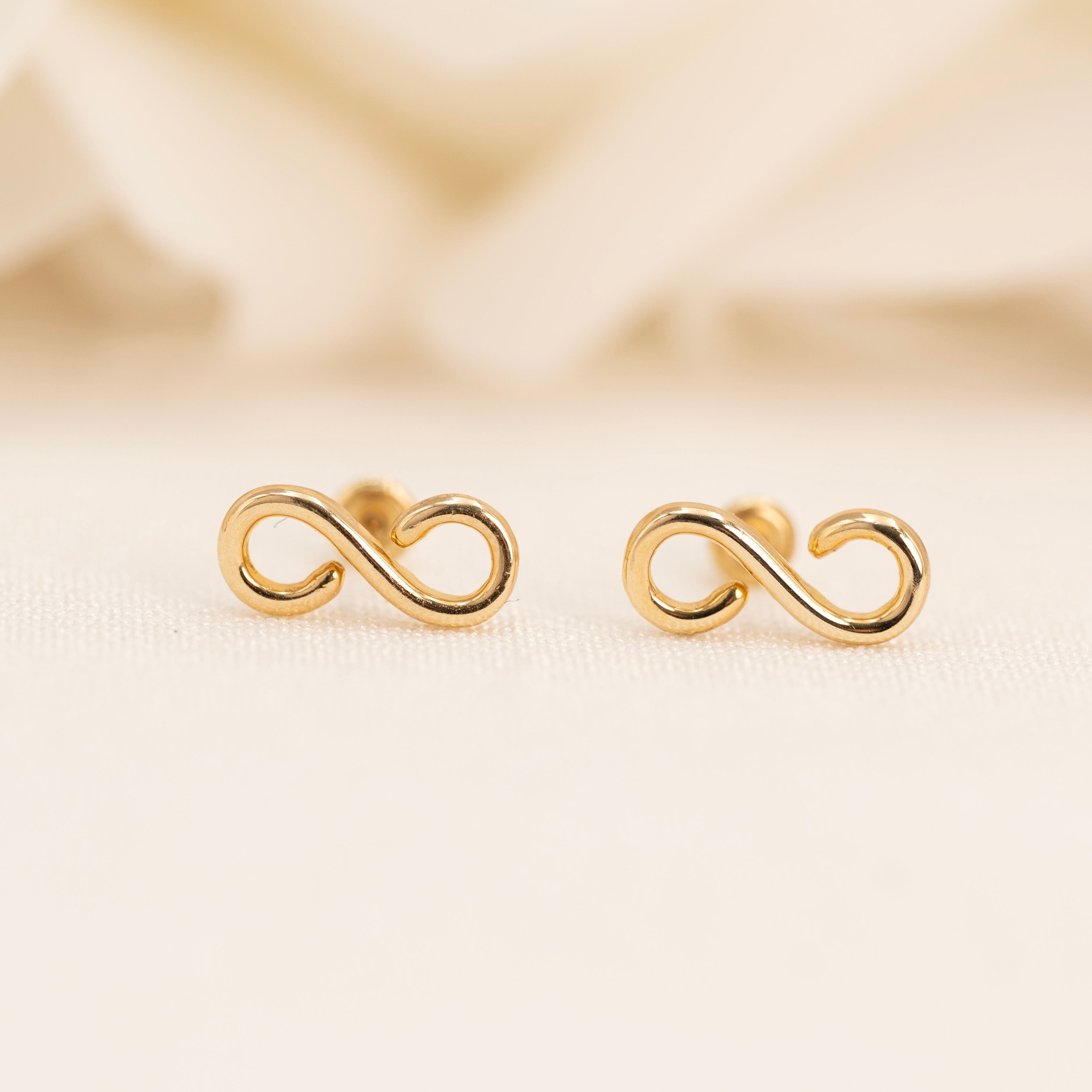 14k Infinite Stud Earrings