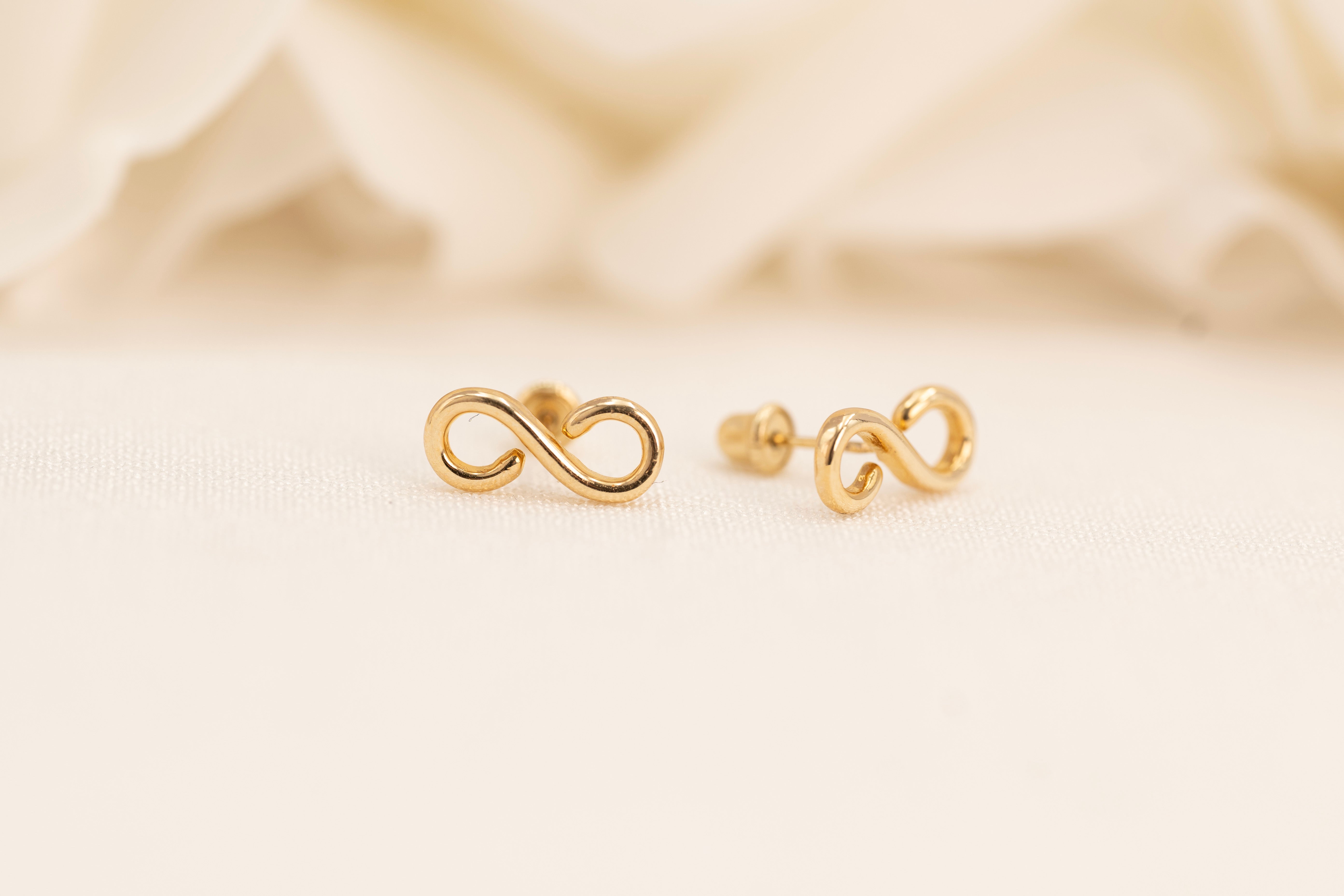14k Infinite Stud Earrings