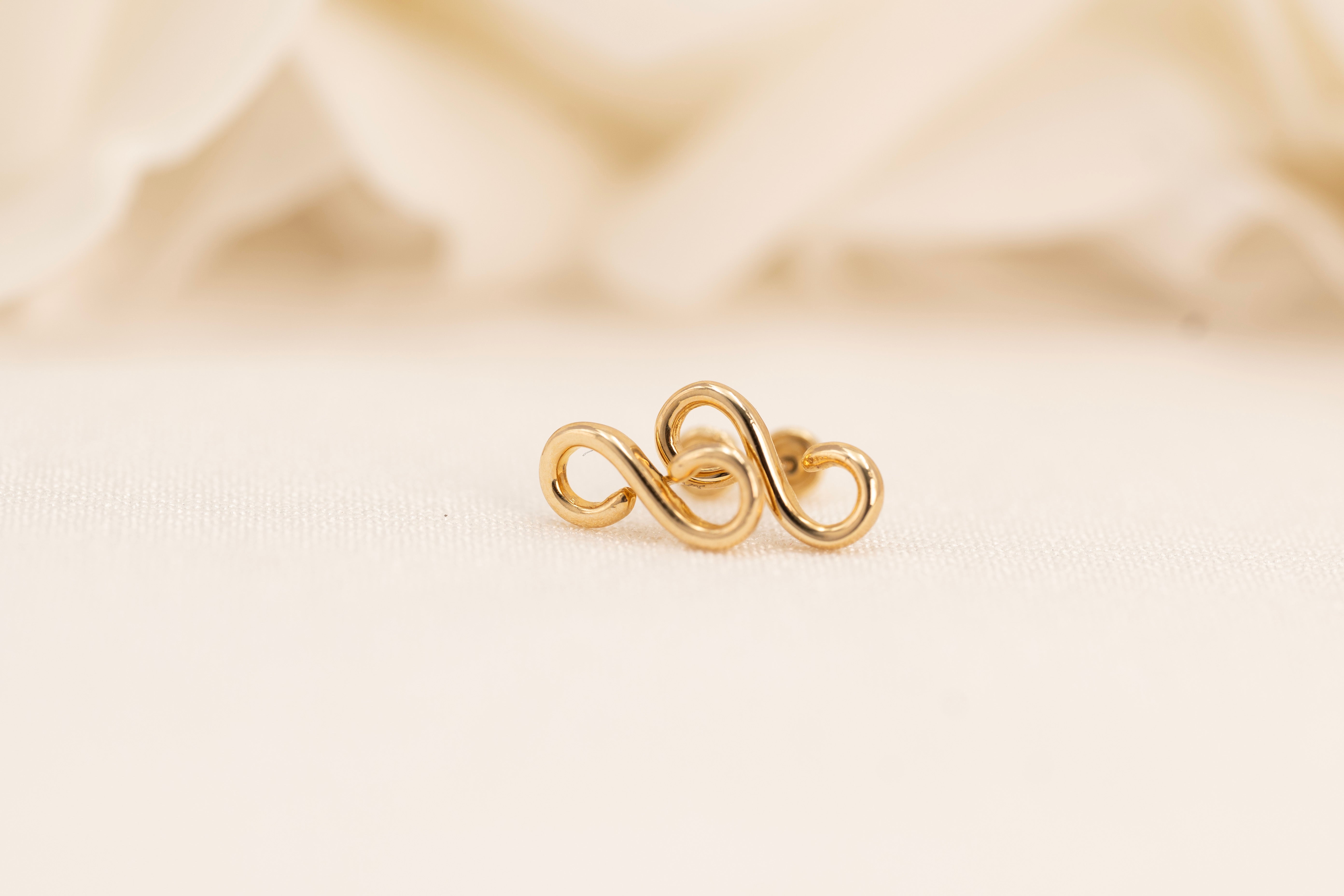 14k Infinite Stud Earrings