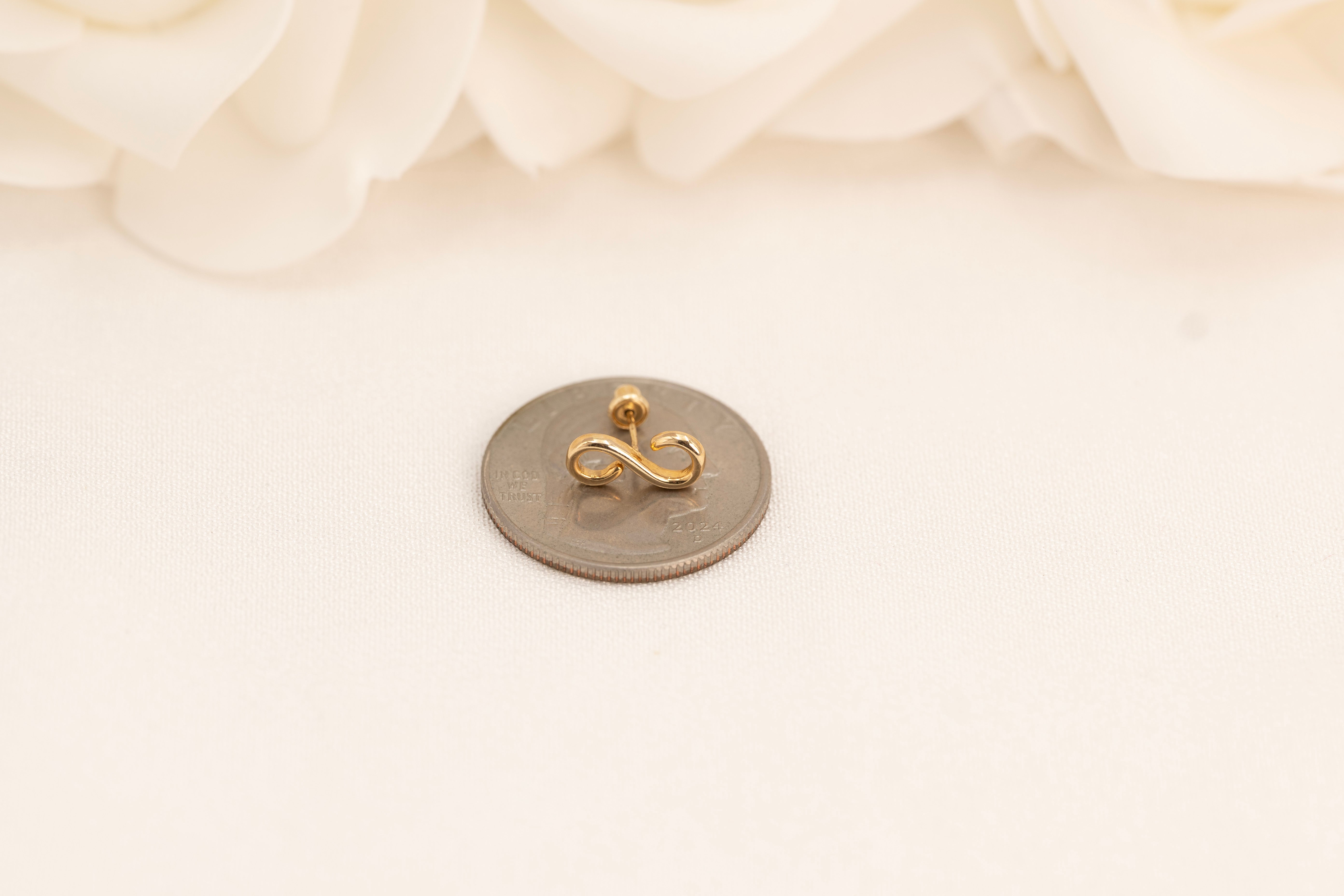 14k Infinite Stud Earrings