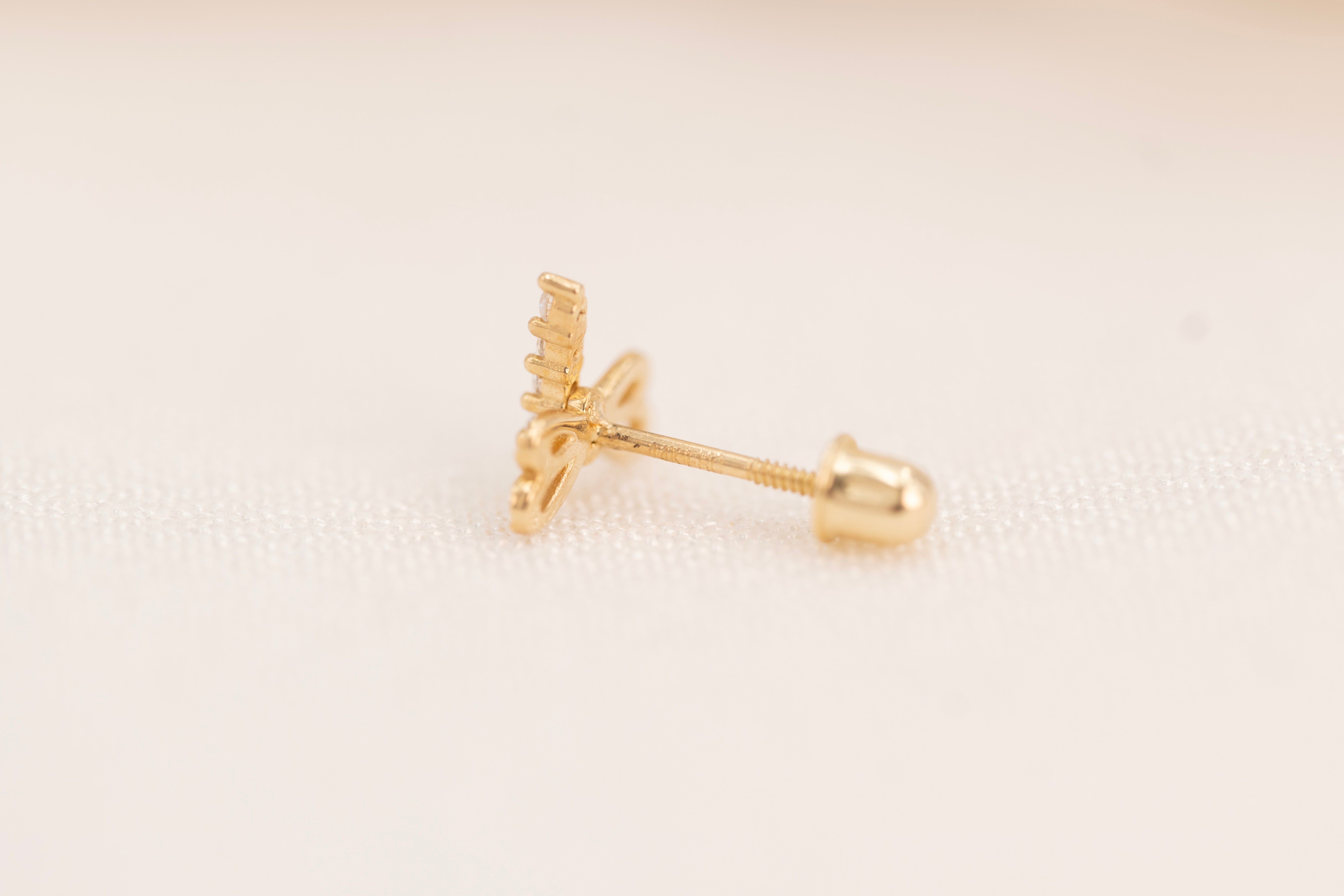 14k Dragonfly Earrings