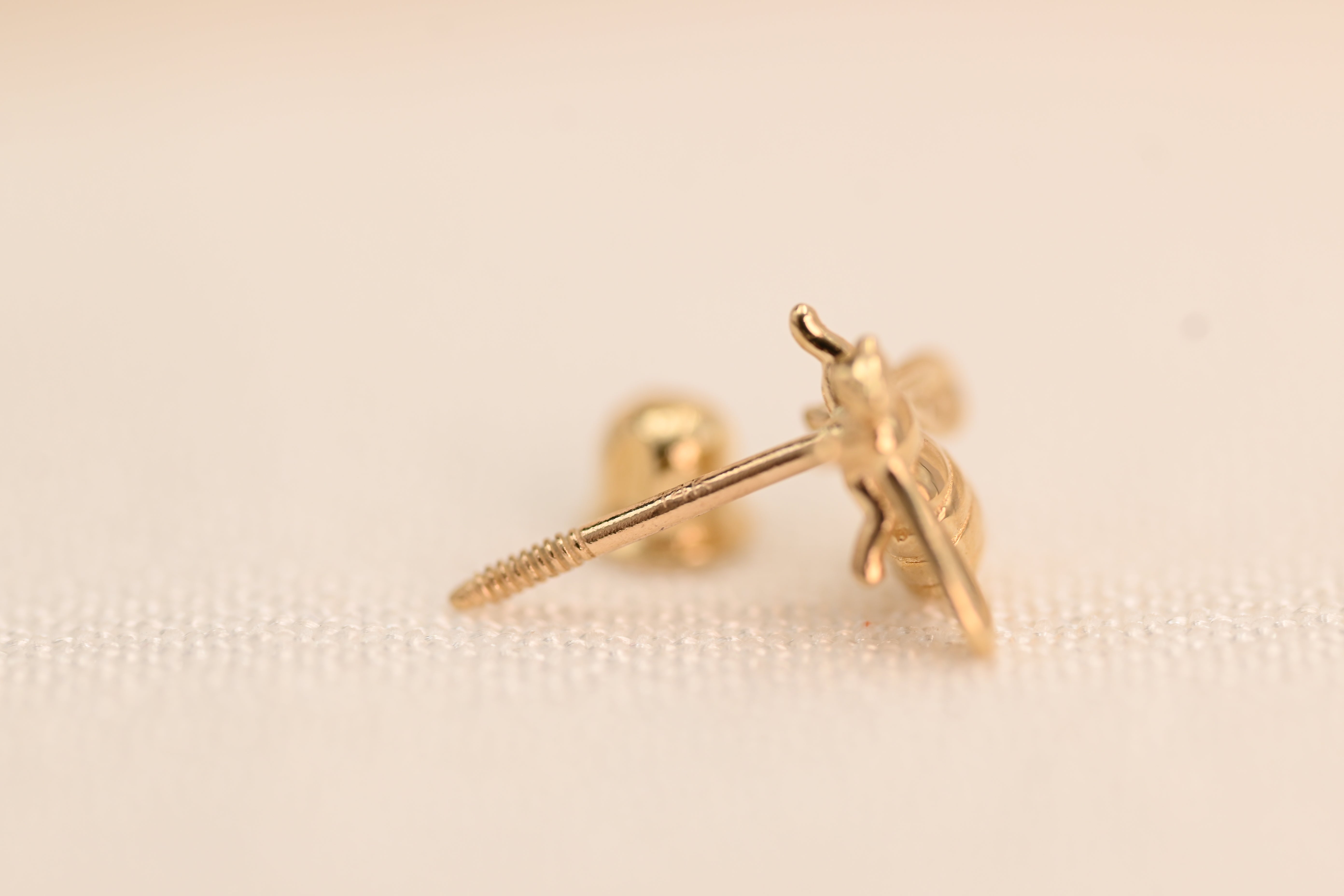 14k Bee Earrings