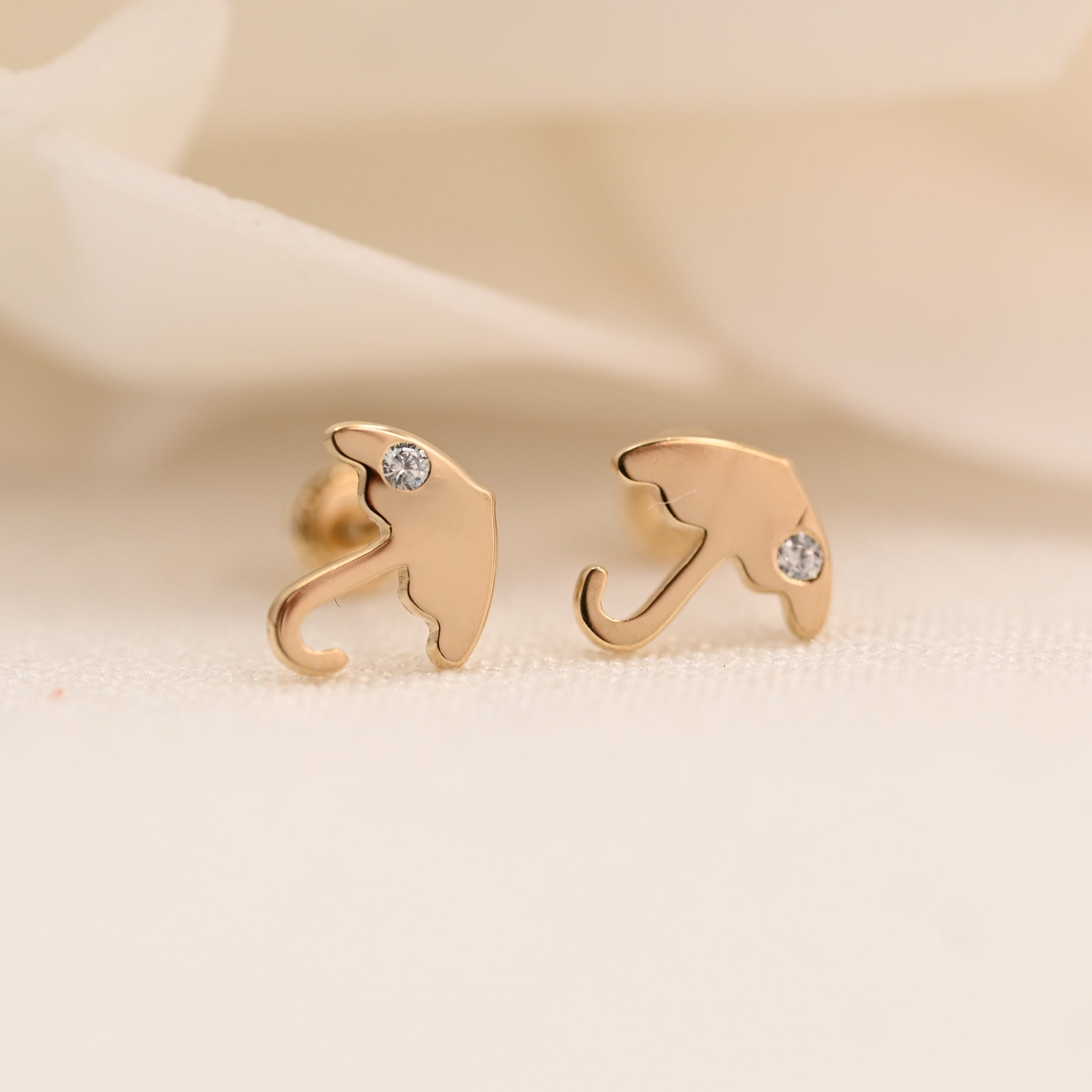 14k Umbrella Stud Earrings