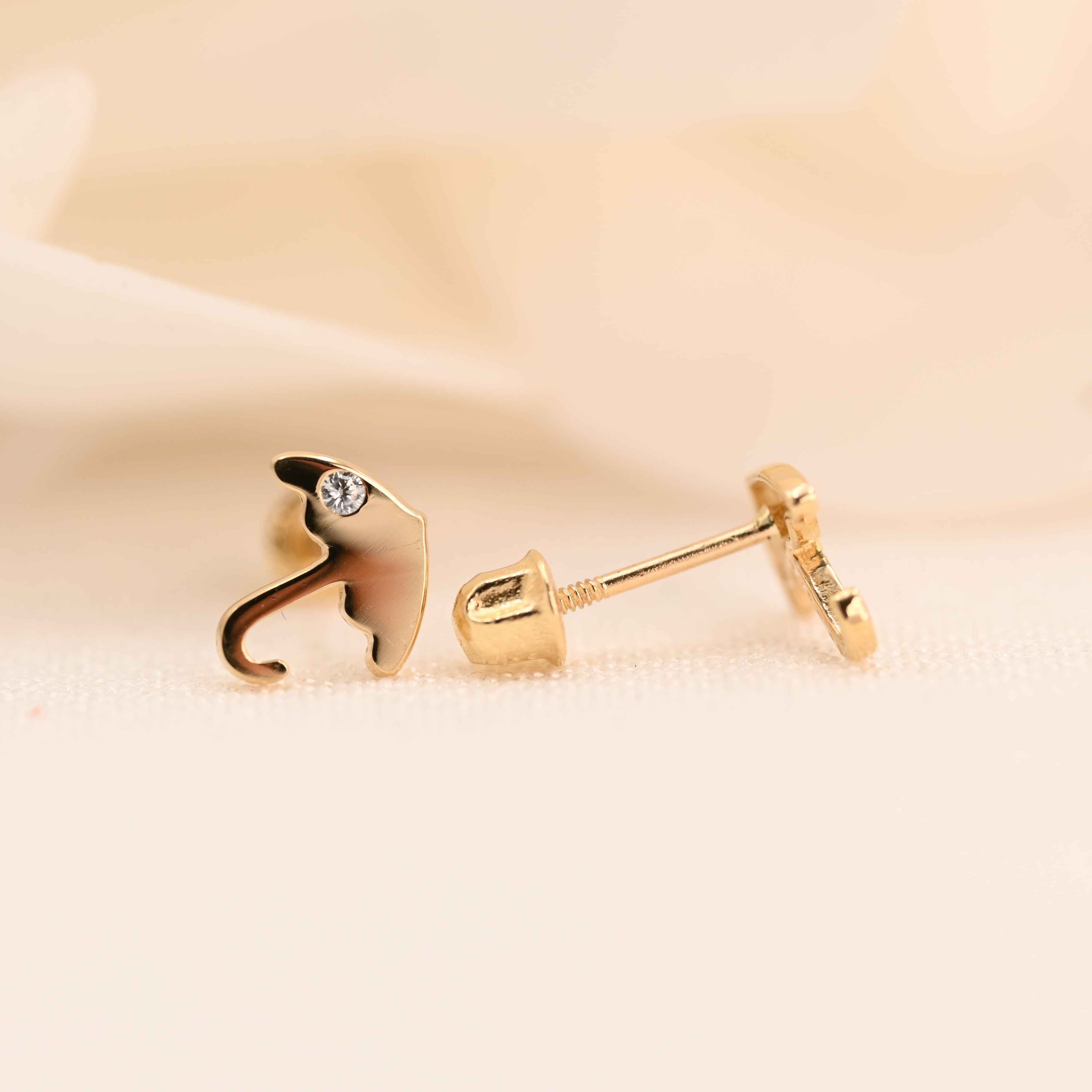 14k Umbrella Stud Earrings