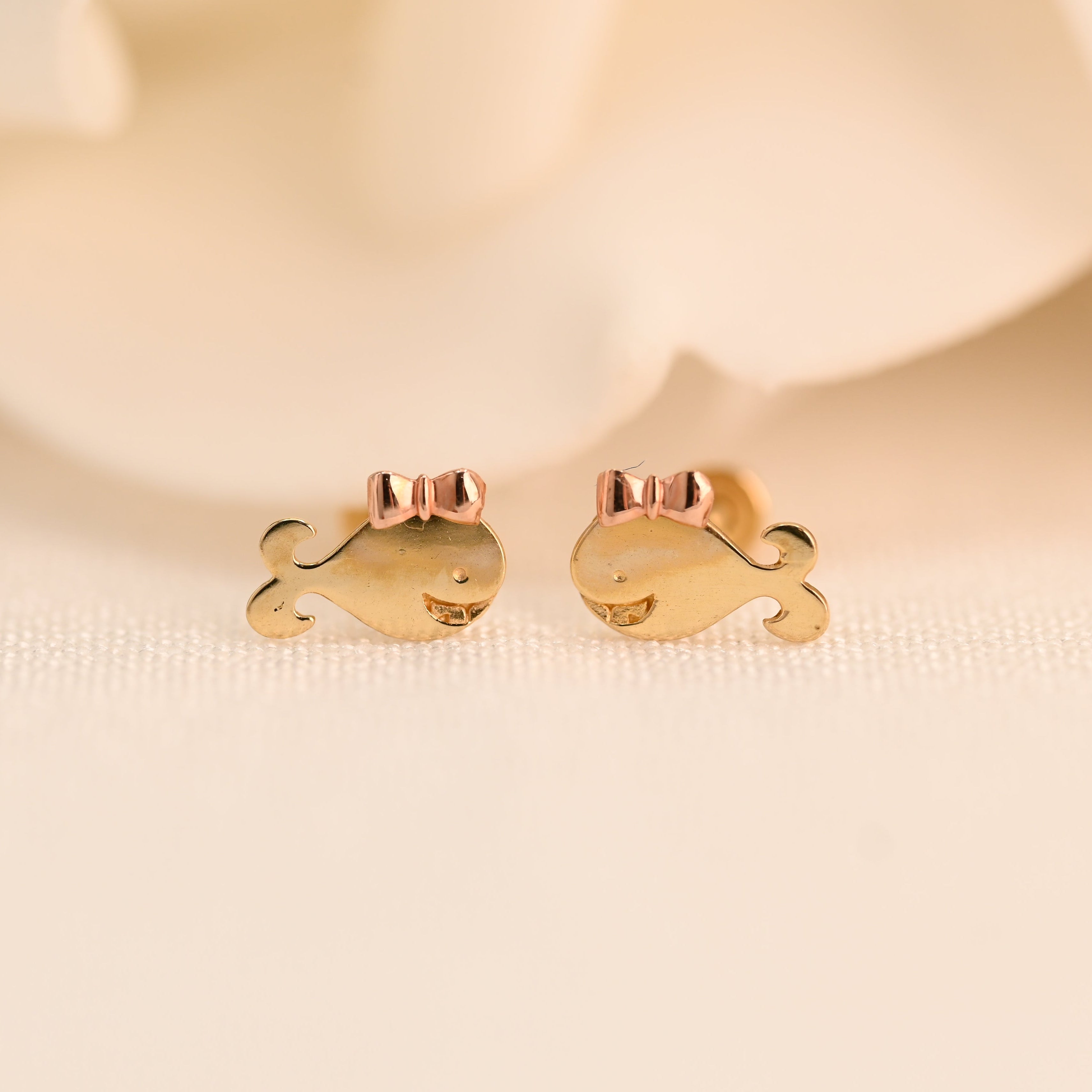 14k Lady Shark Stud Earrings
