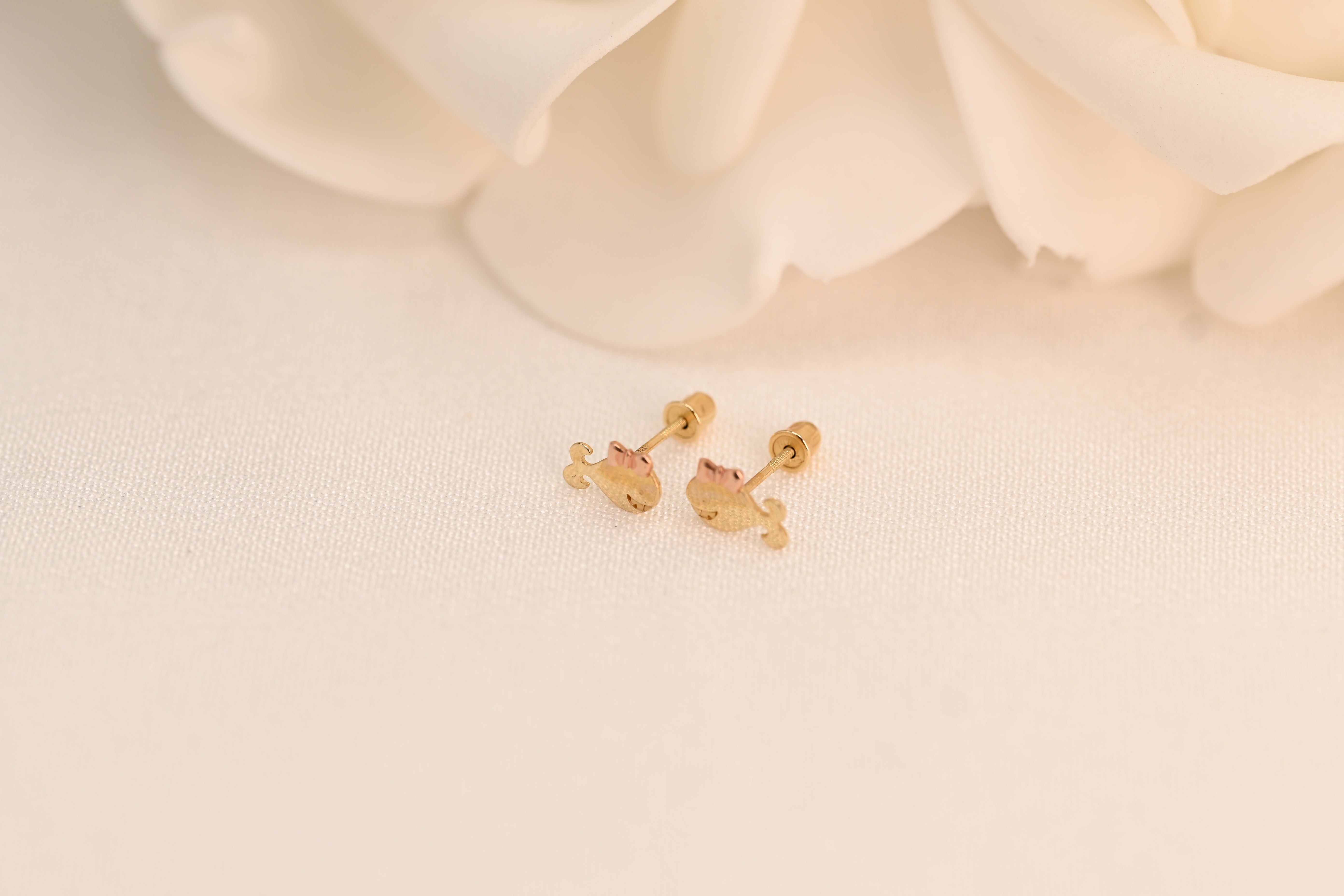 14k Lady Shark Stud Earrings
