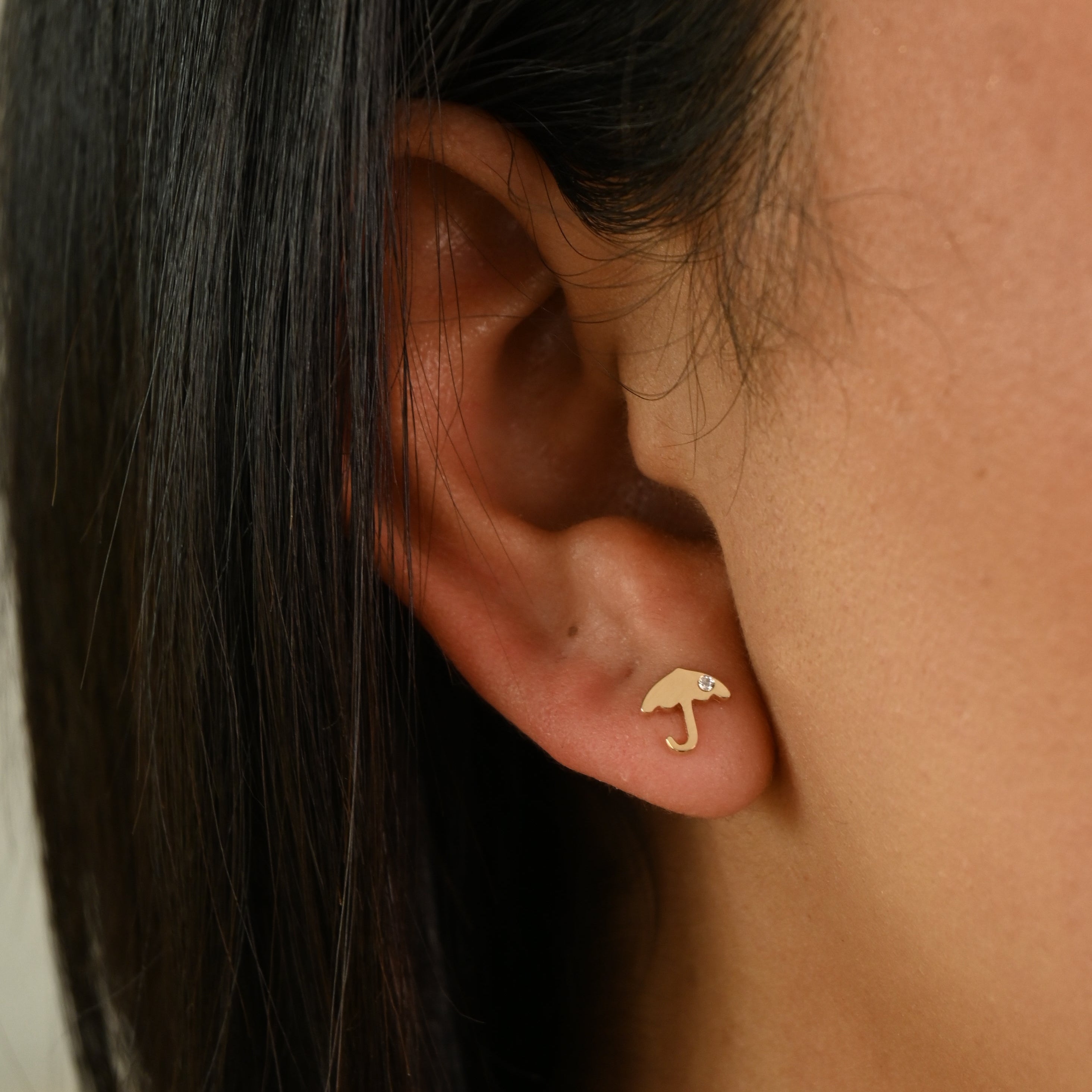 14k Umbrella Stud Earrings