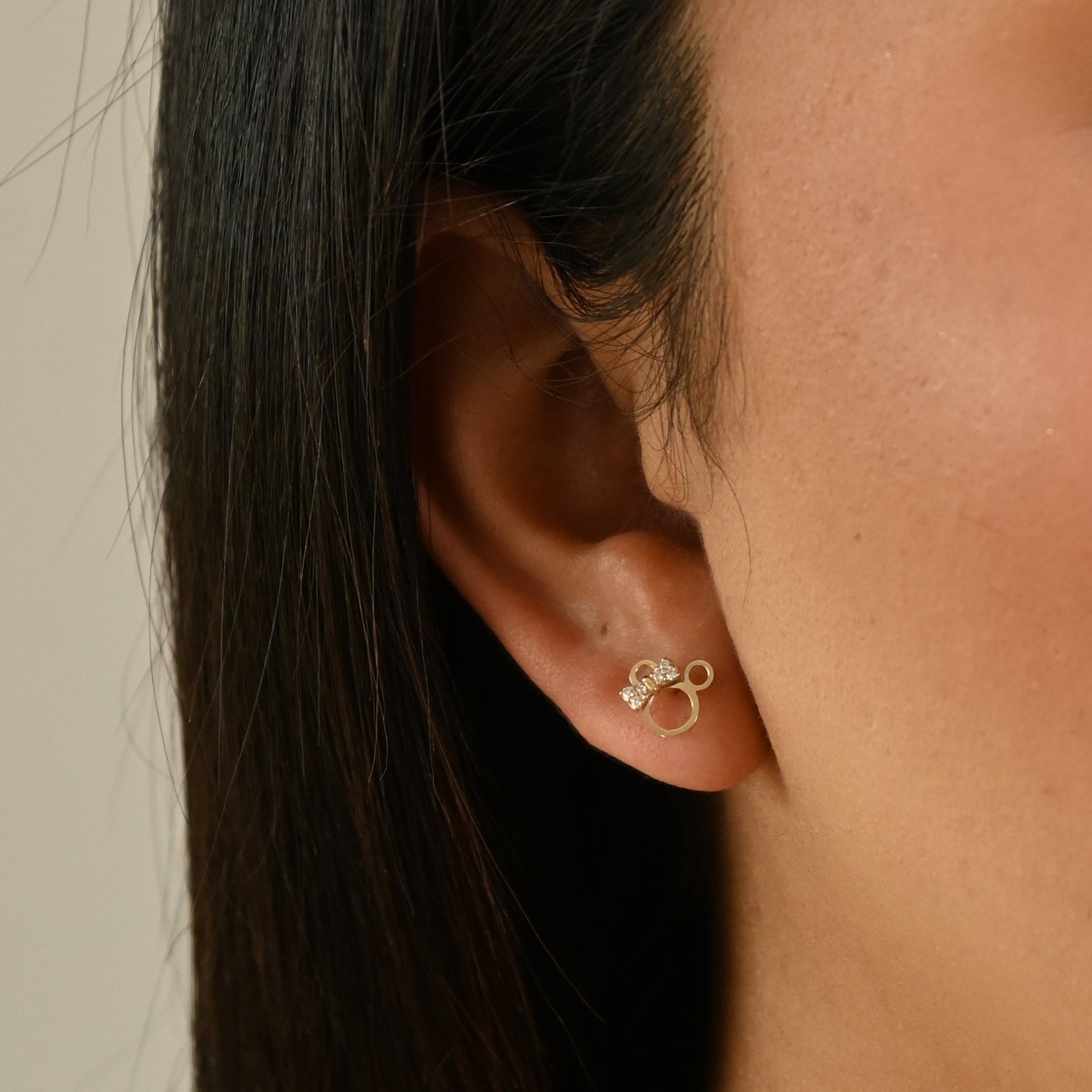 14k Mouse Bow Earrings