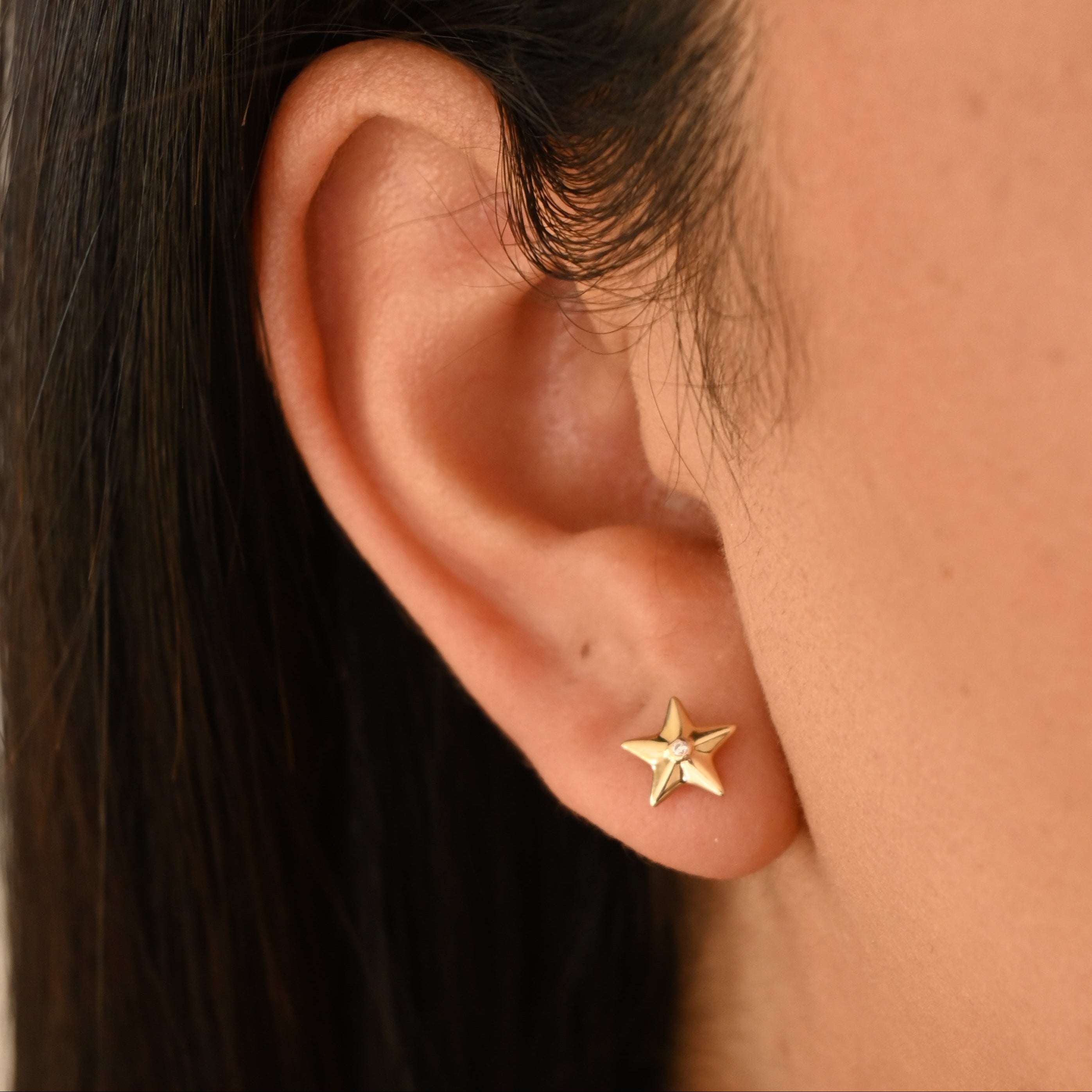 14k Star Stud Earrings