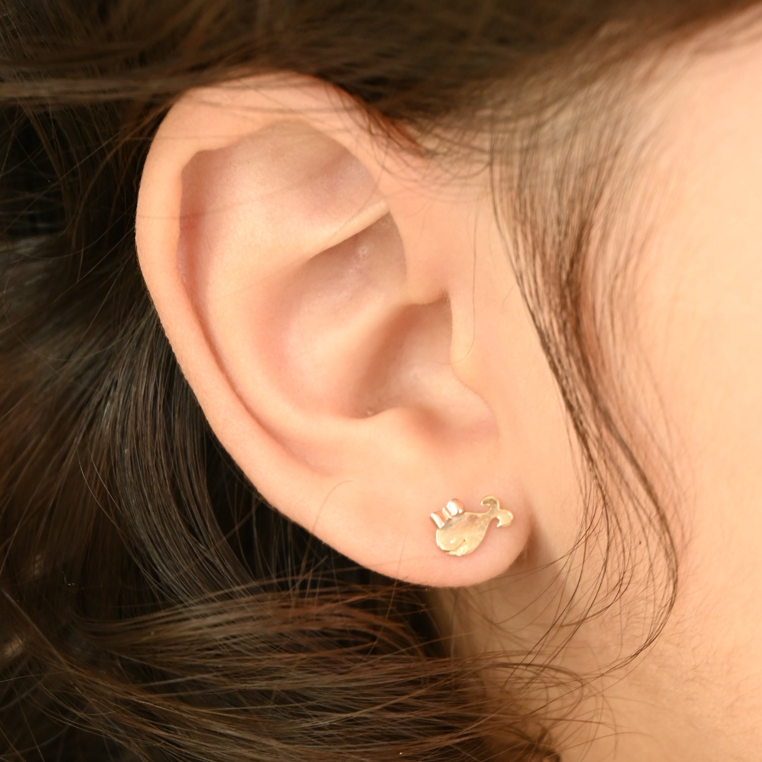 14k Lady Shark Stud Earrings