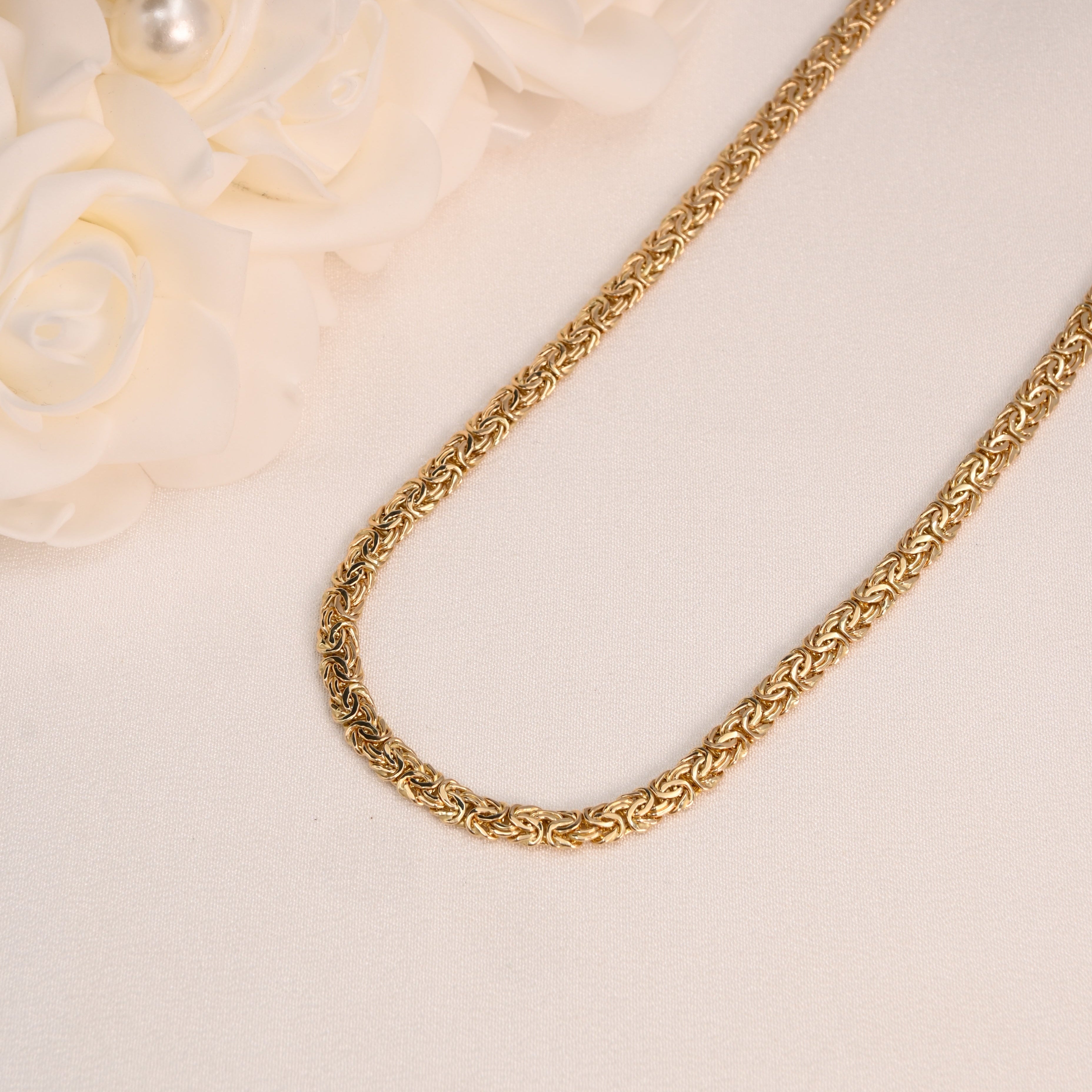 14K 6mm Byzantine Necklace