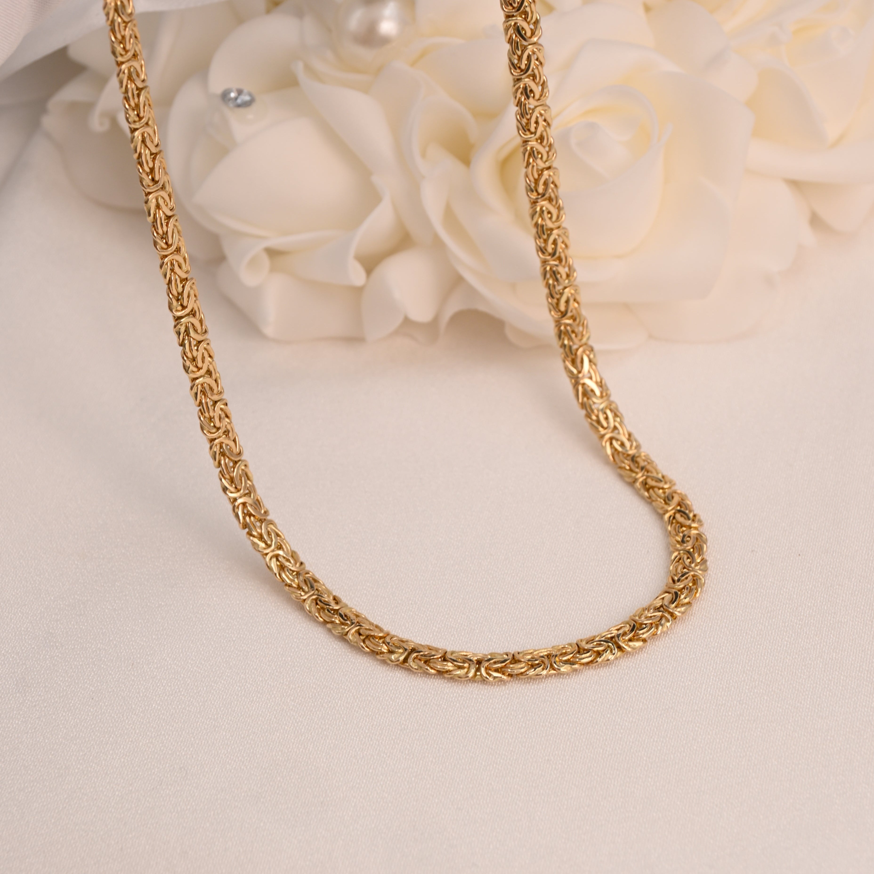 14K 6mm Byzantine Necklace