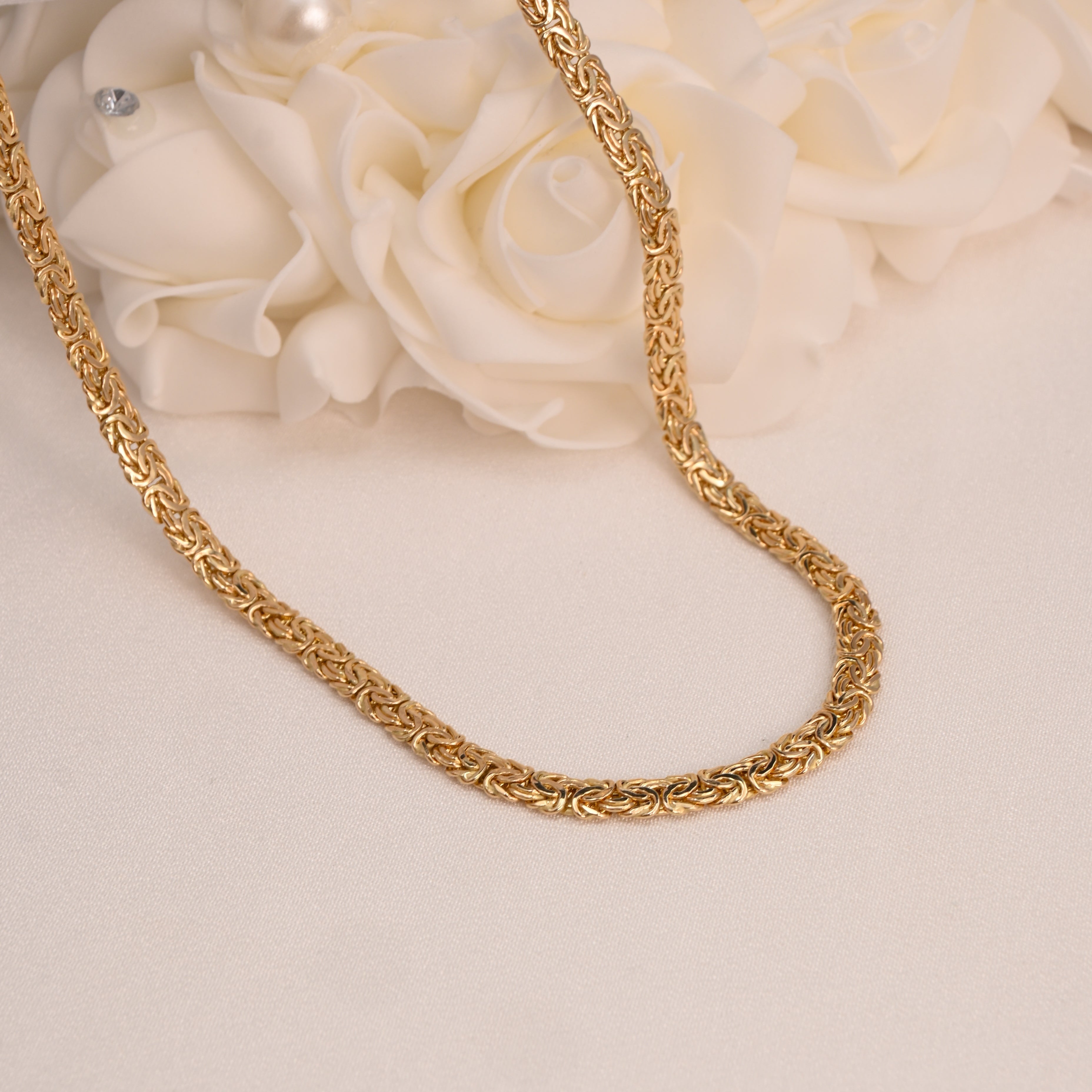 14K 6mm Byzantine Necklace