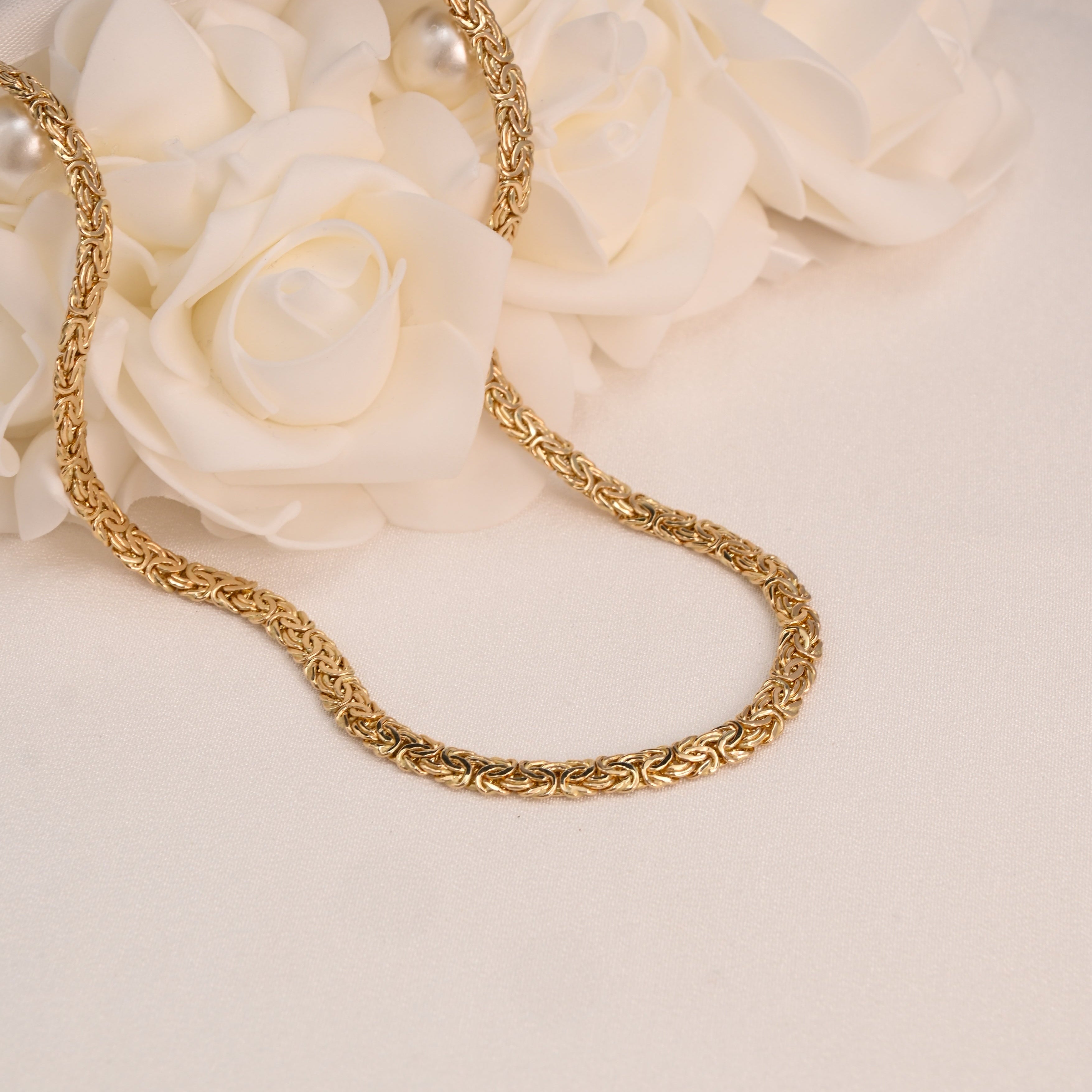 14K 6mm Byzantine Necklace