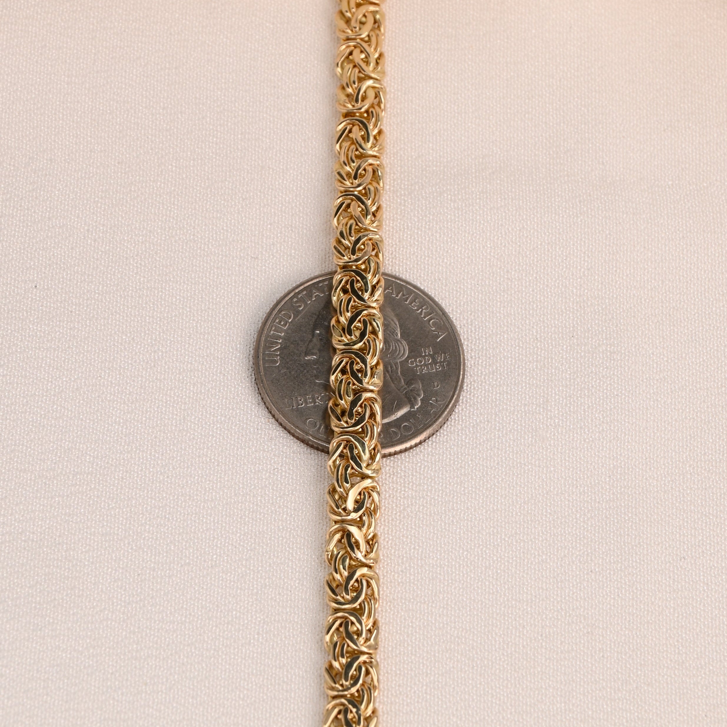 14K 6mm Byzantine Necklace