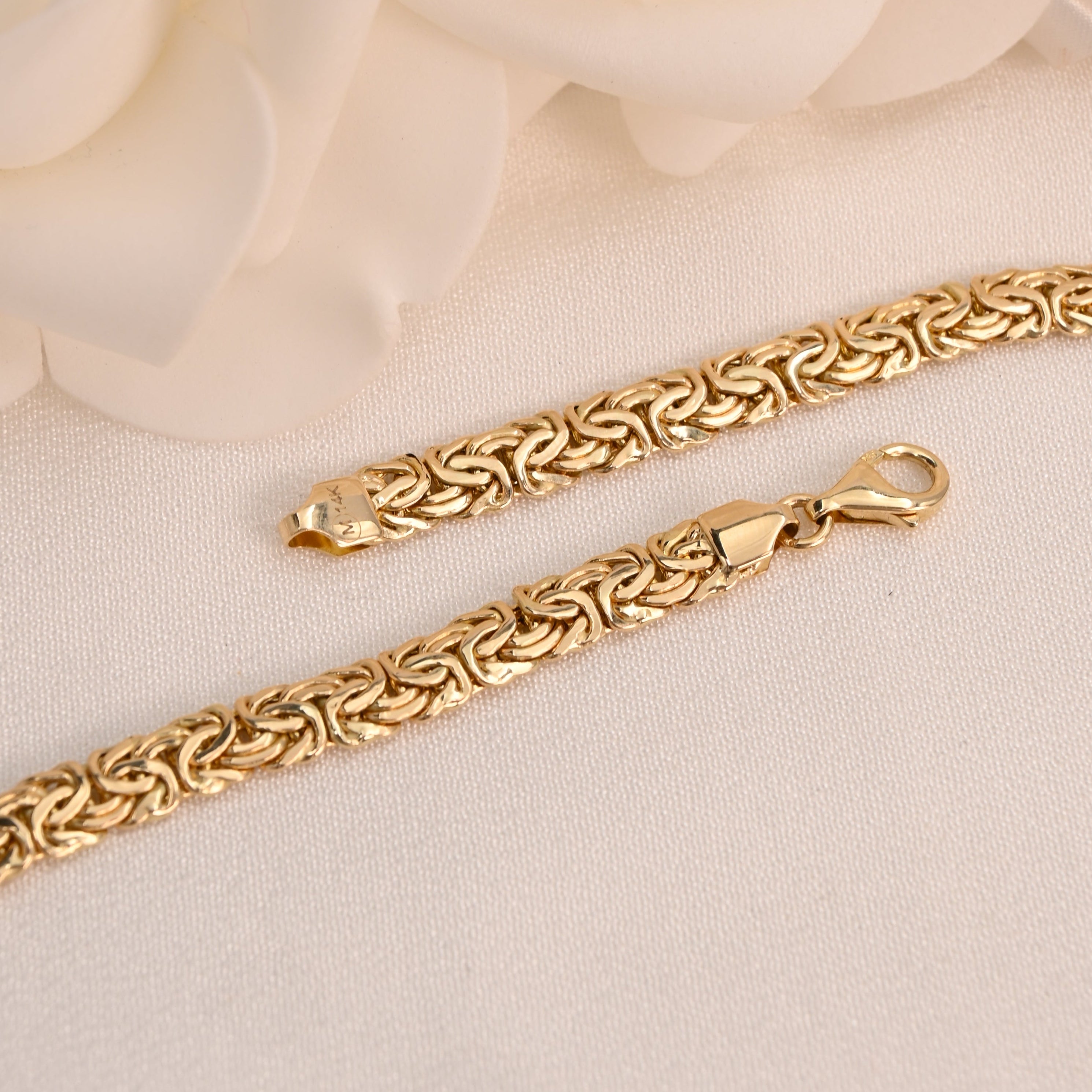 14K 6mm Byzantine Necklace
