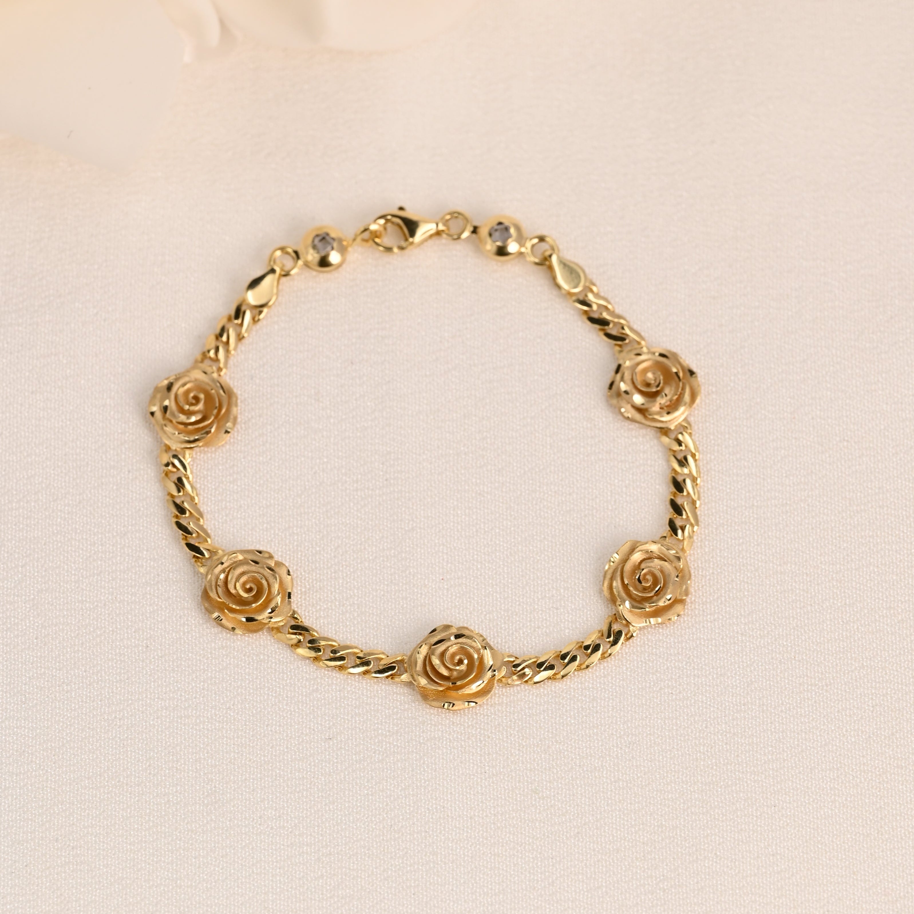 14K Rose Link Bracelet