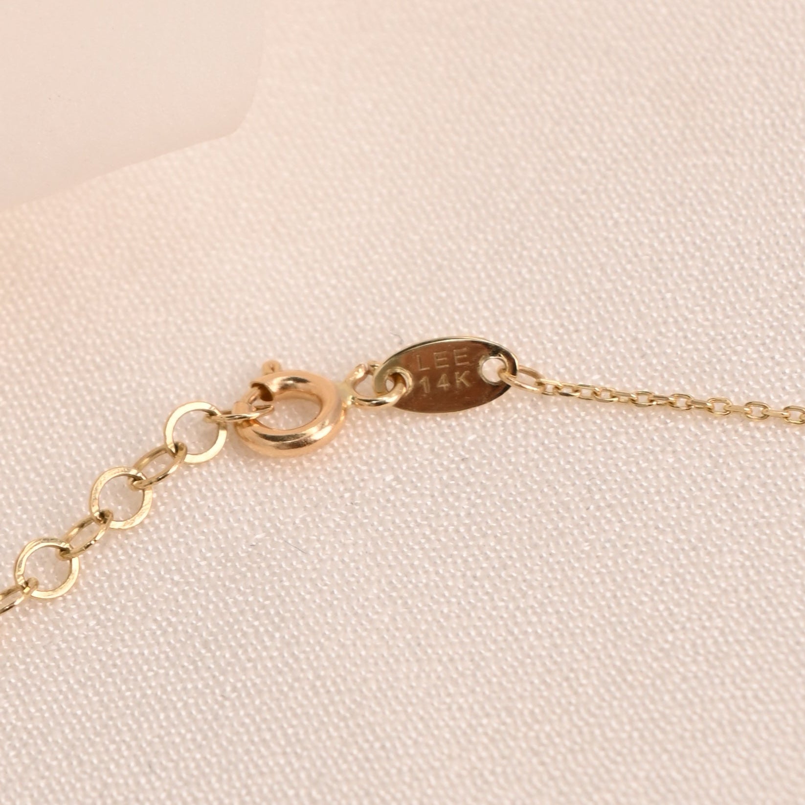14K Two-Tone Diamond-Cut Bead Bar Bracelet