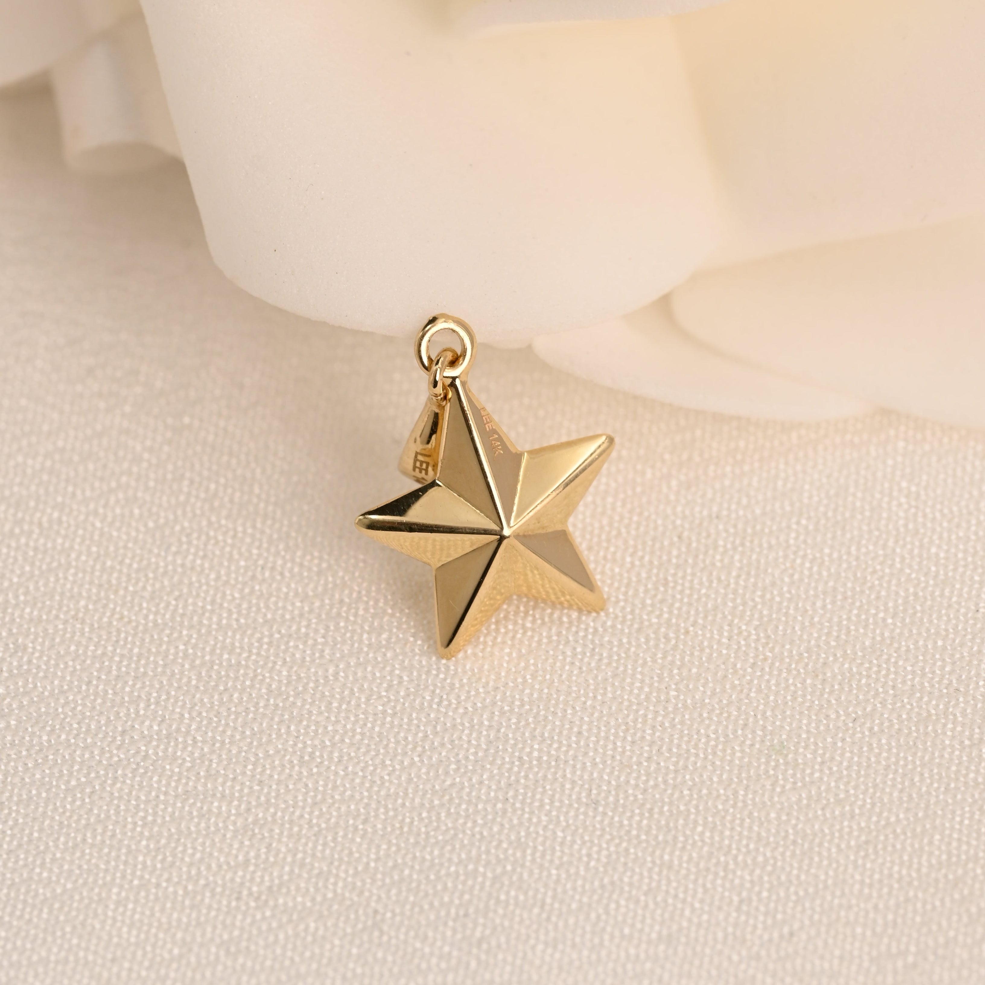 14K Polished Star Pendant