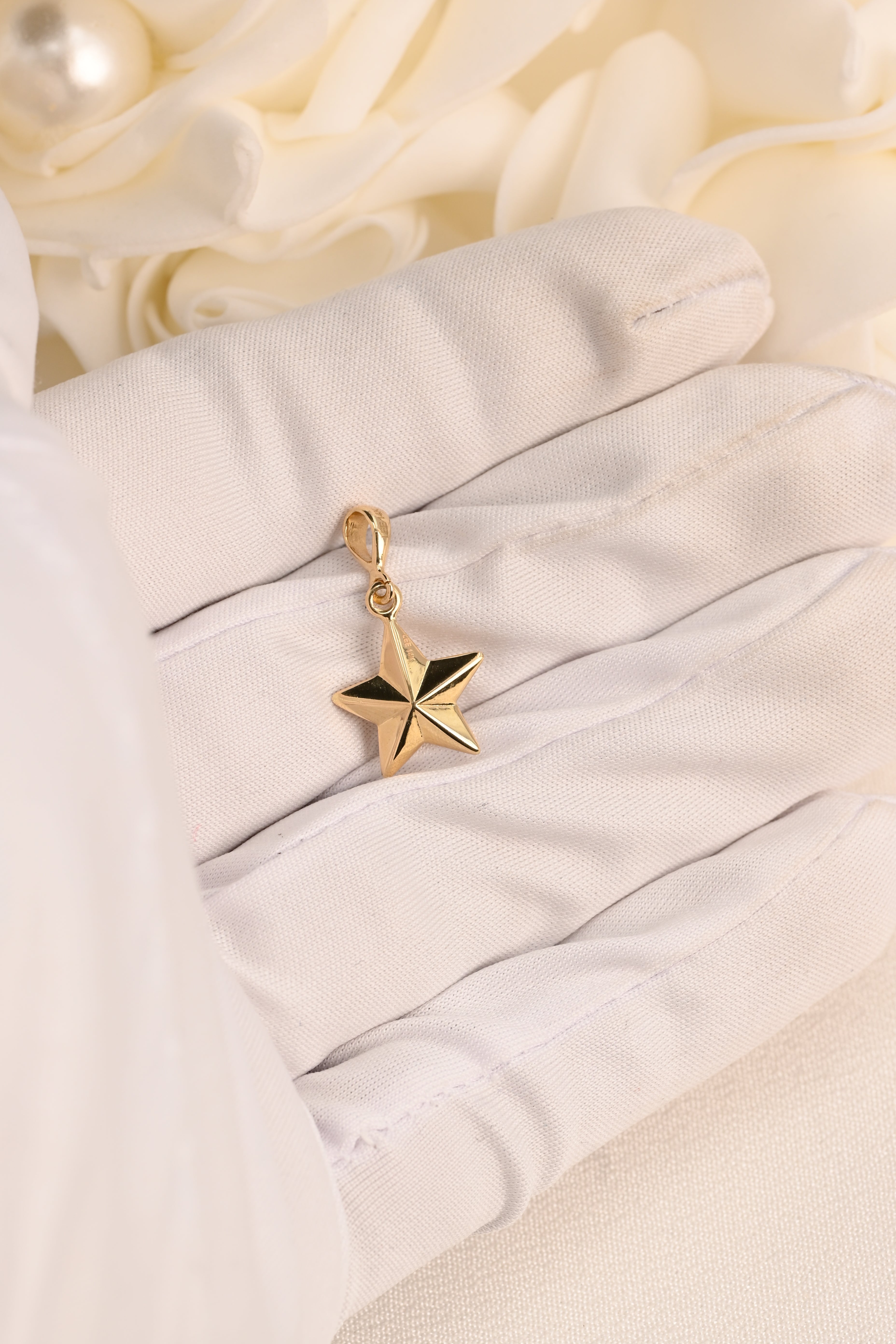 14K Polished Star Pendant