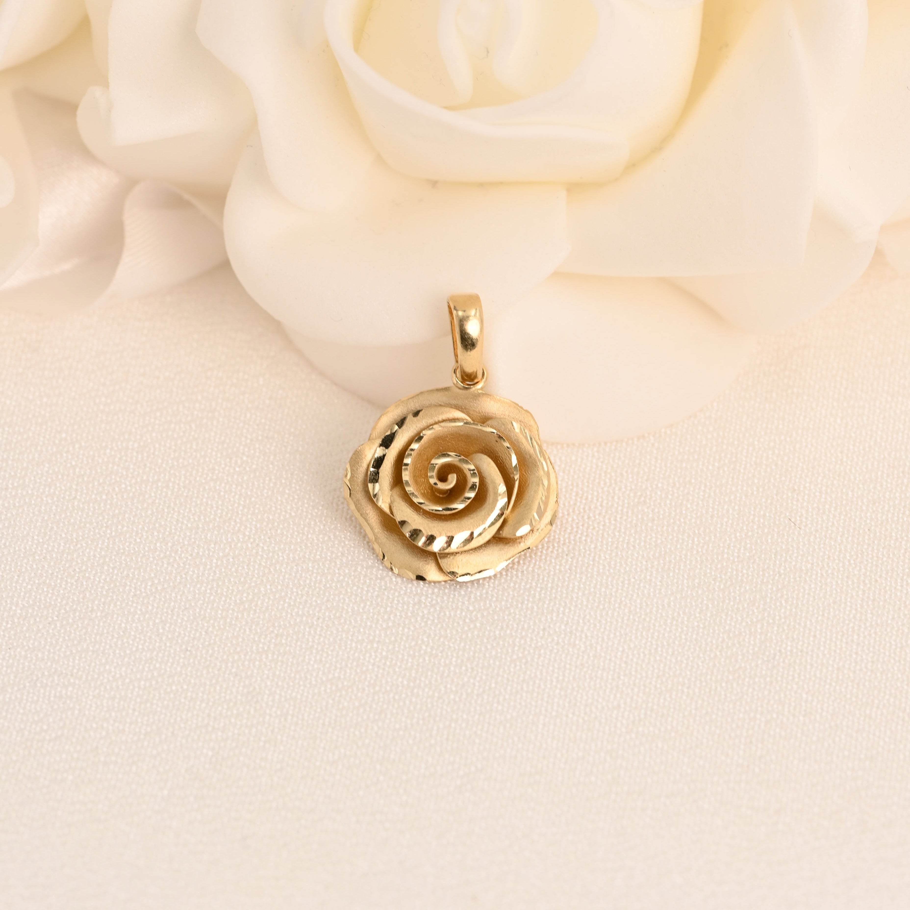 14k Rose Pendant