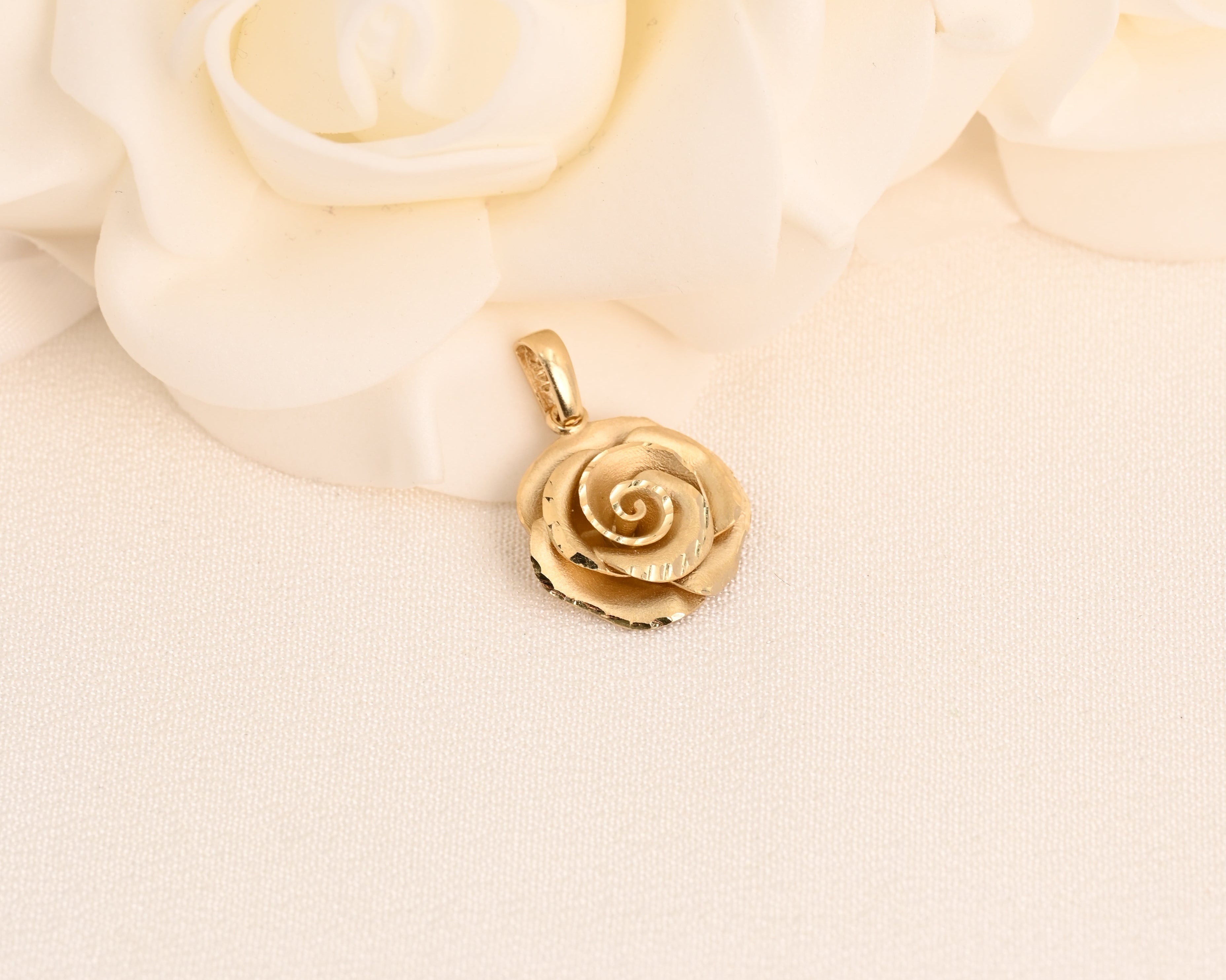 14k Rose Pendant