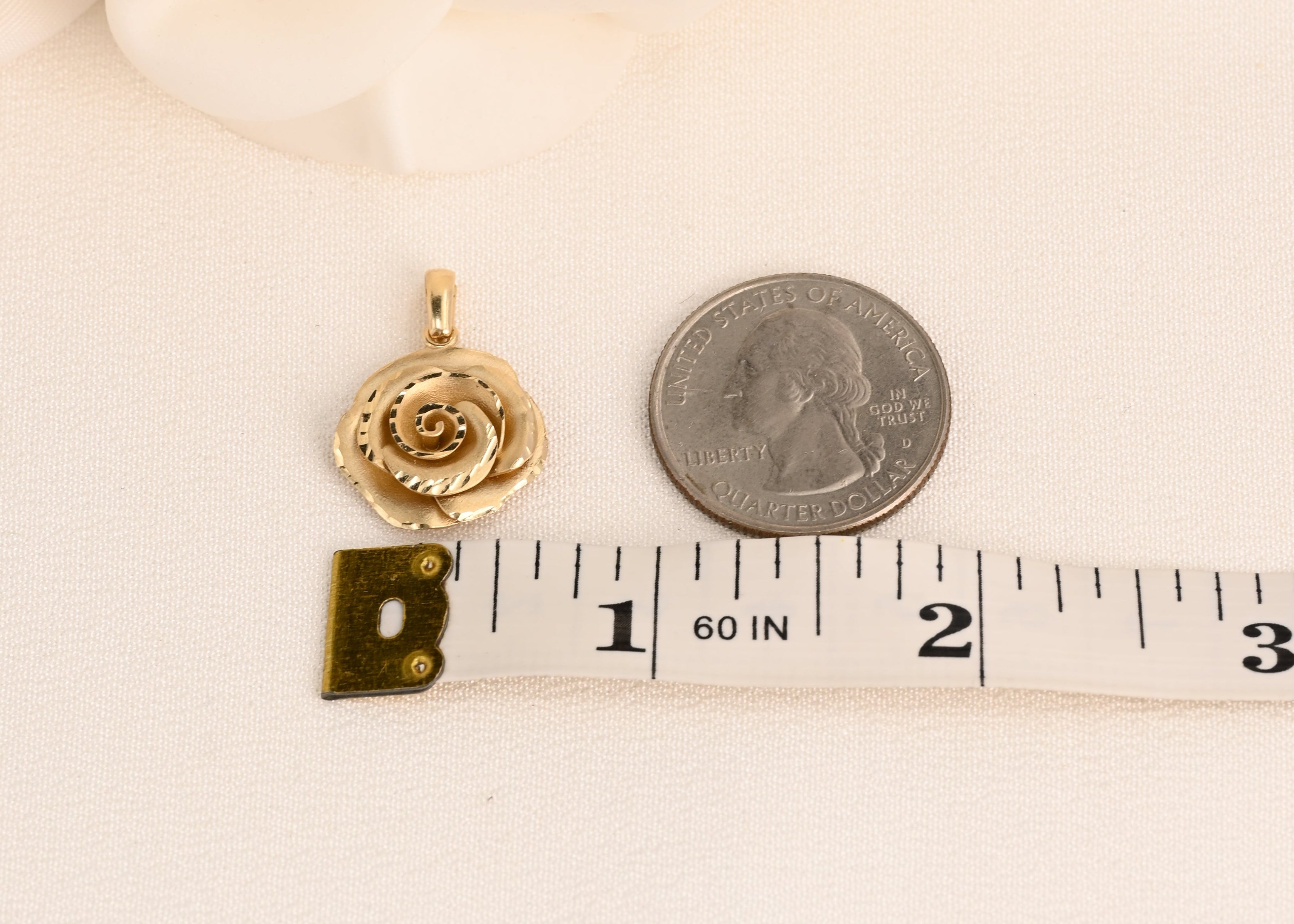 14k Rose Pendant